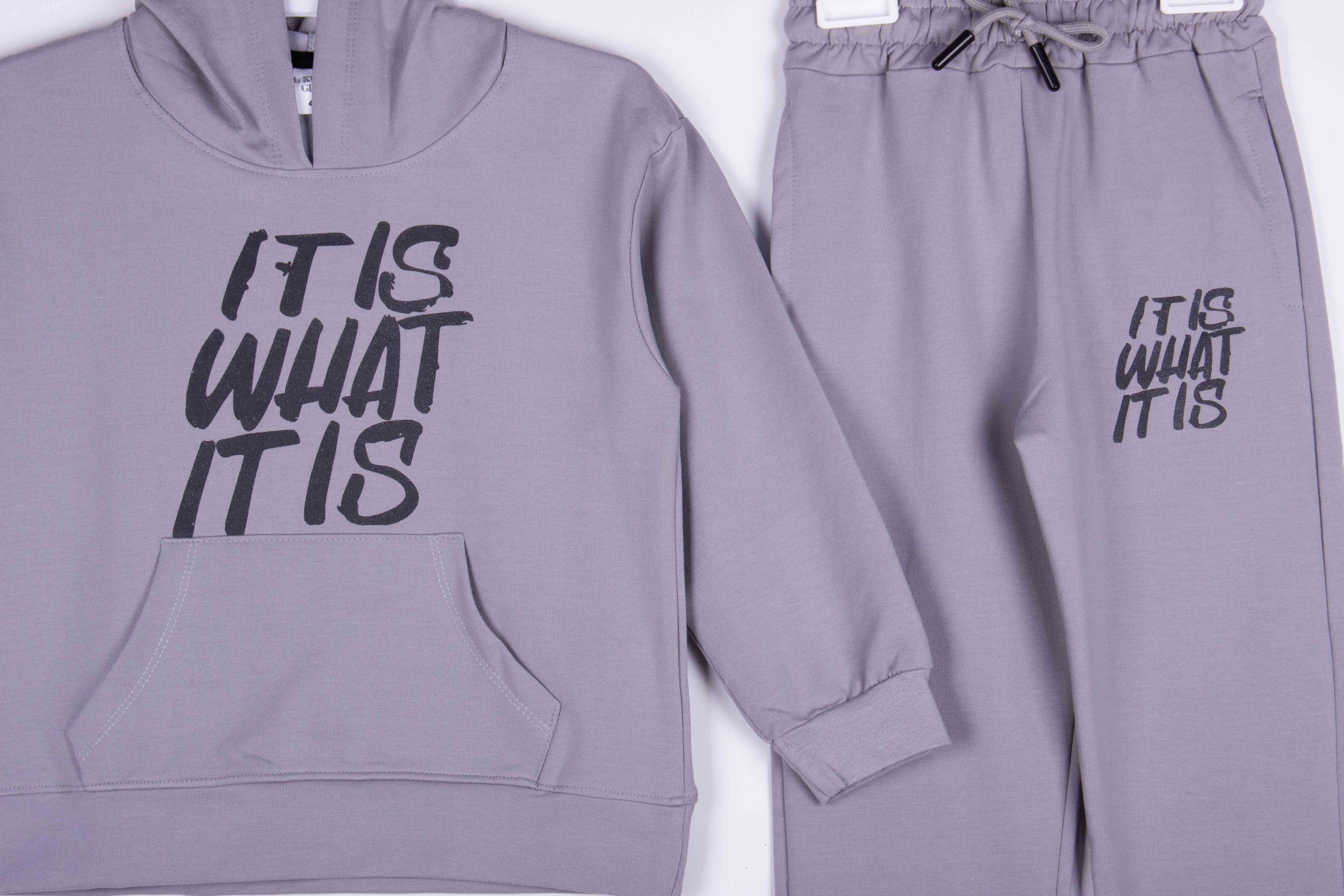 It Is What It Is Grey Hoodie