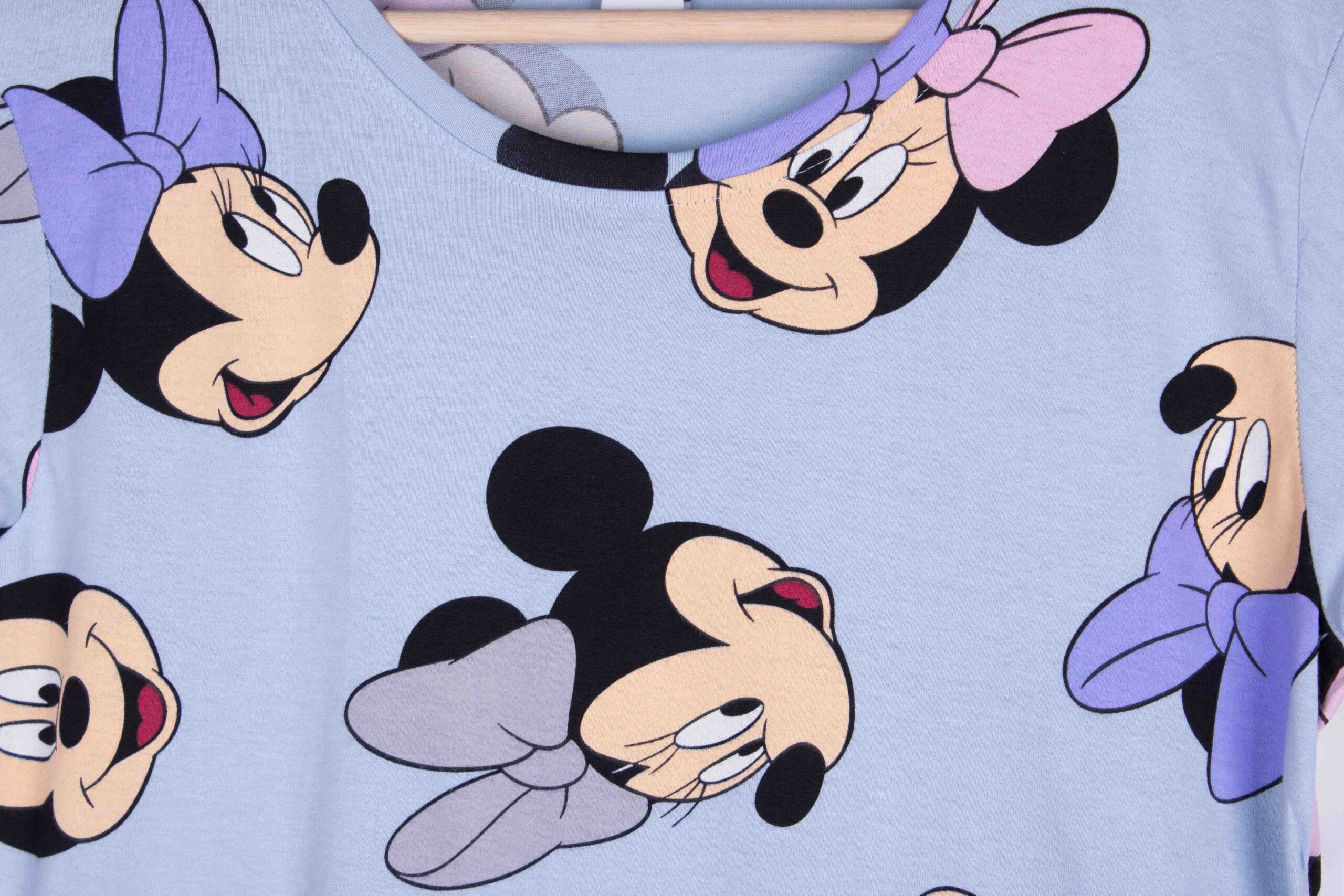 Pretty Blue Cotton Minnie Mouse