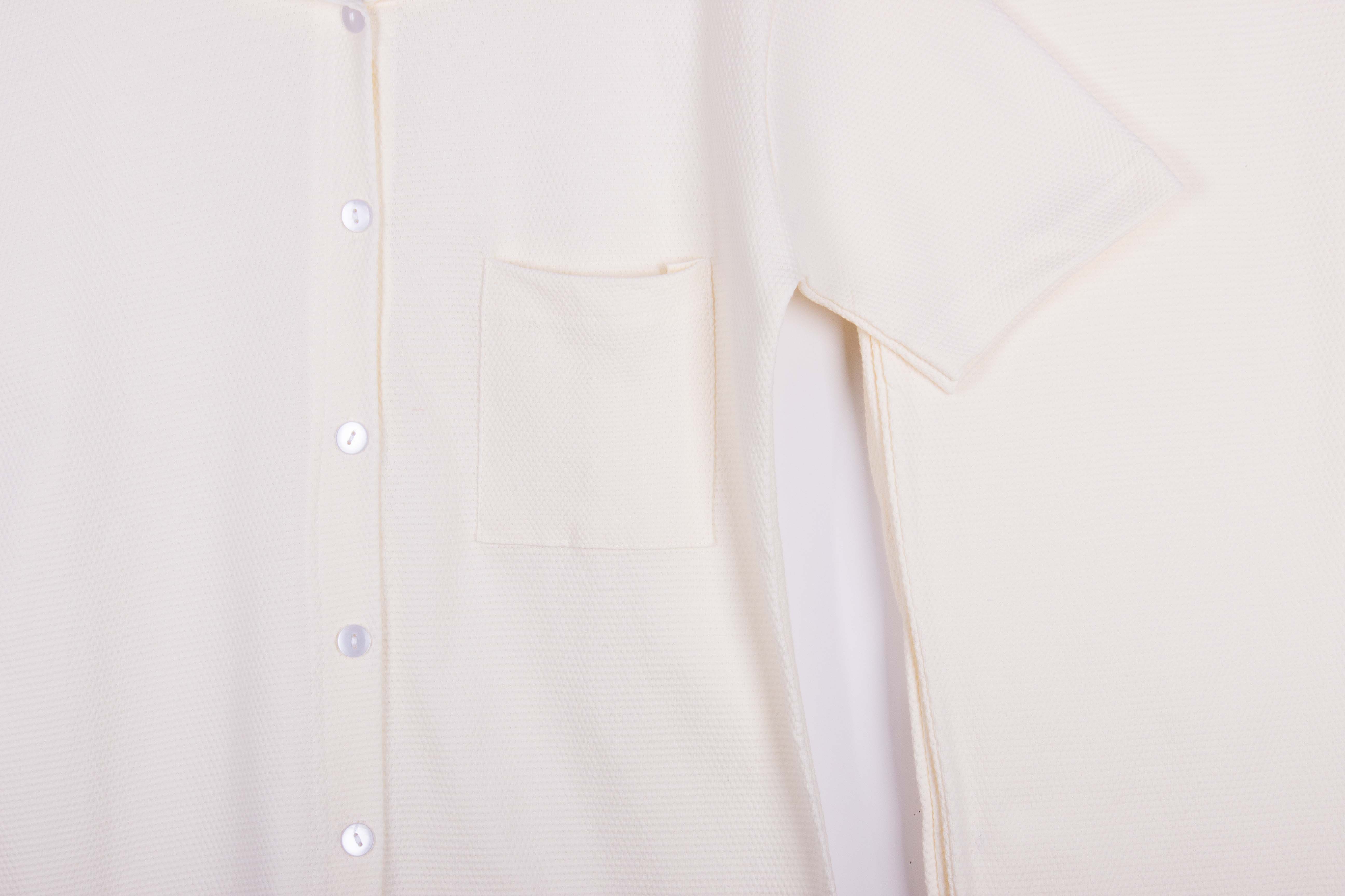 Cream Classy Plain Ribbed 100% Cotton