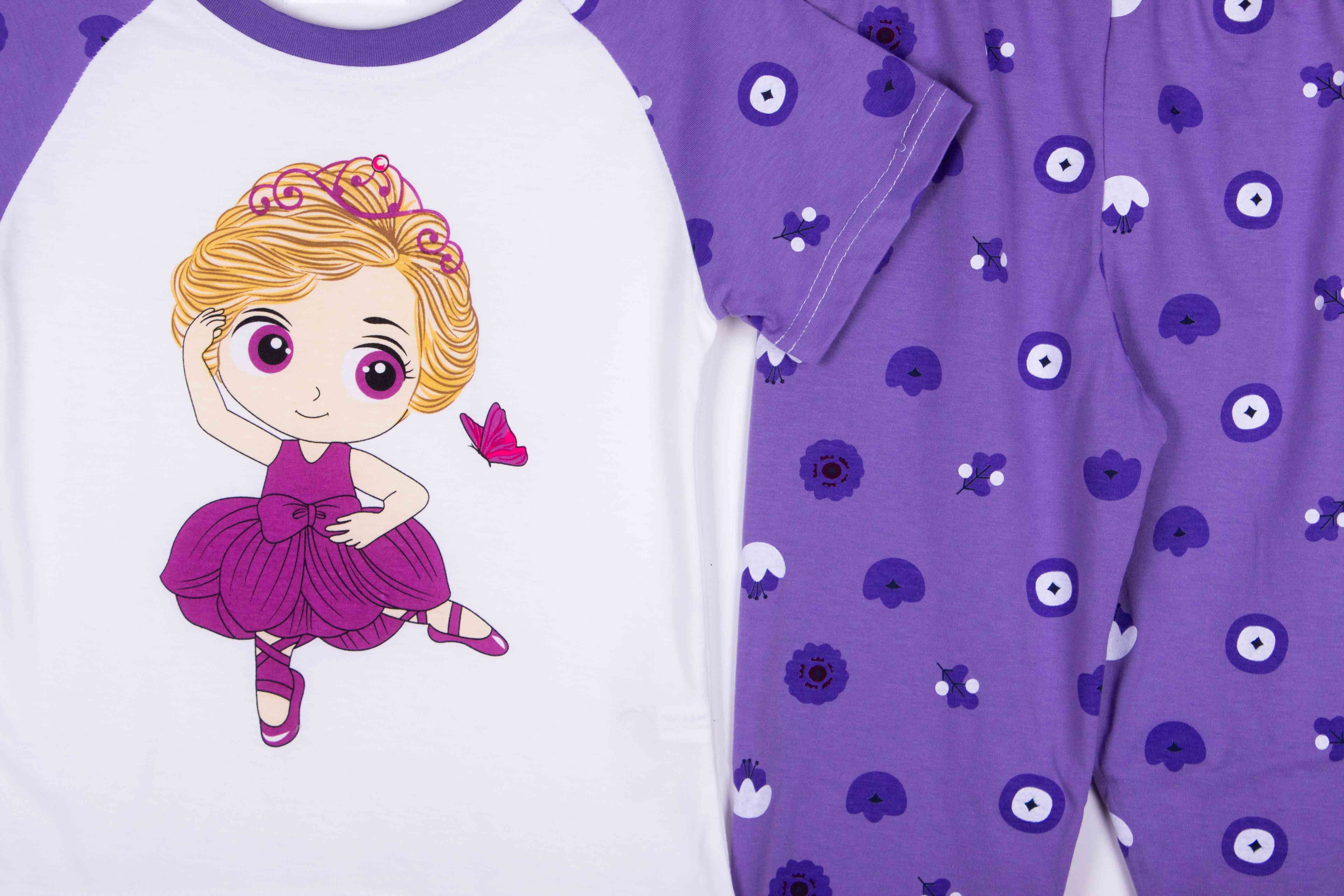 Girl Chasing Butterfly Purple