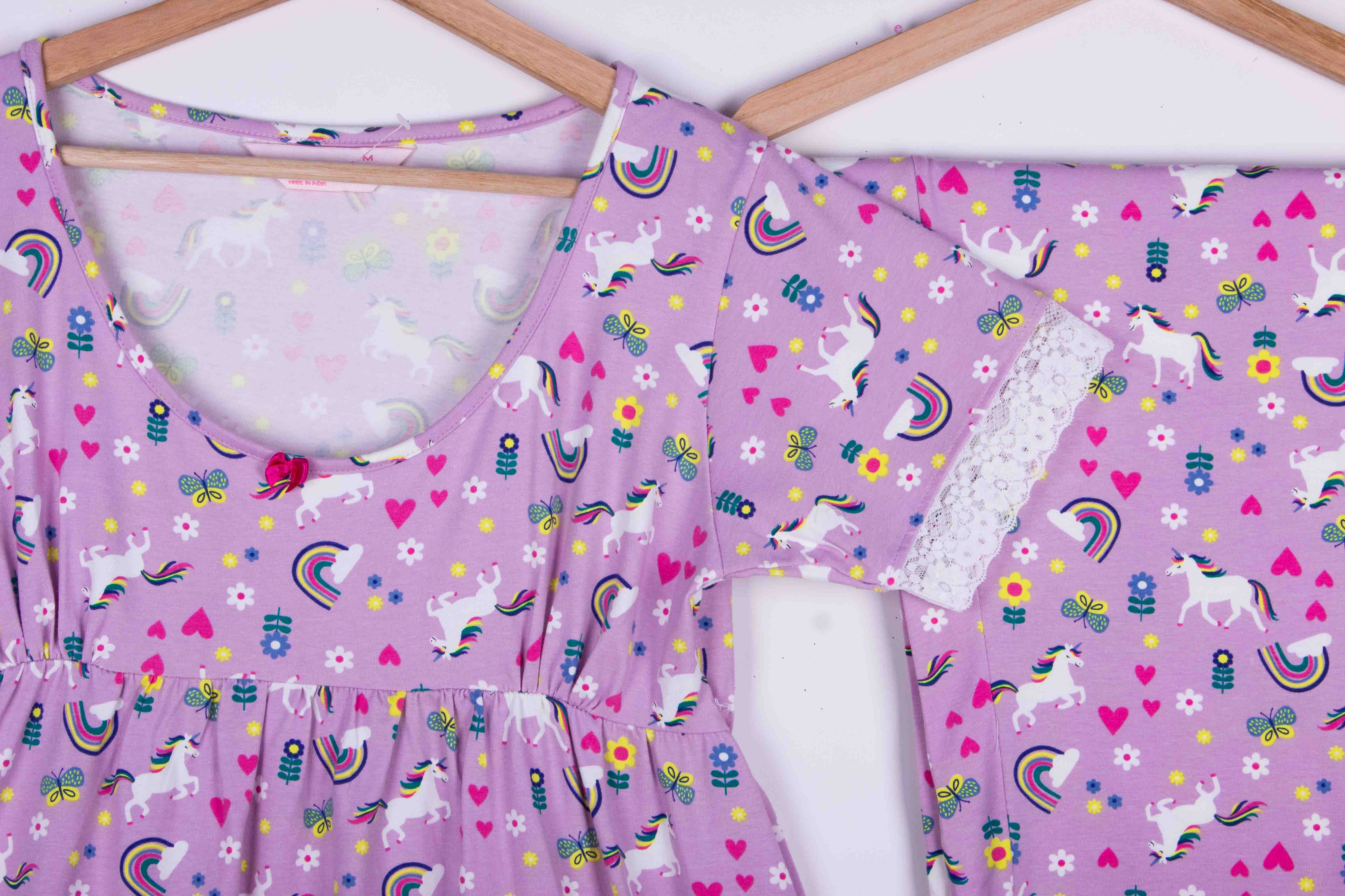 Lilac Unicorn Bermuda Pants