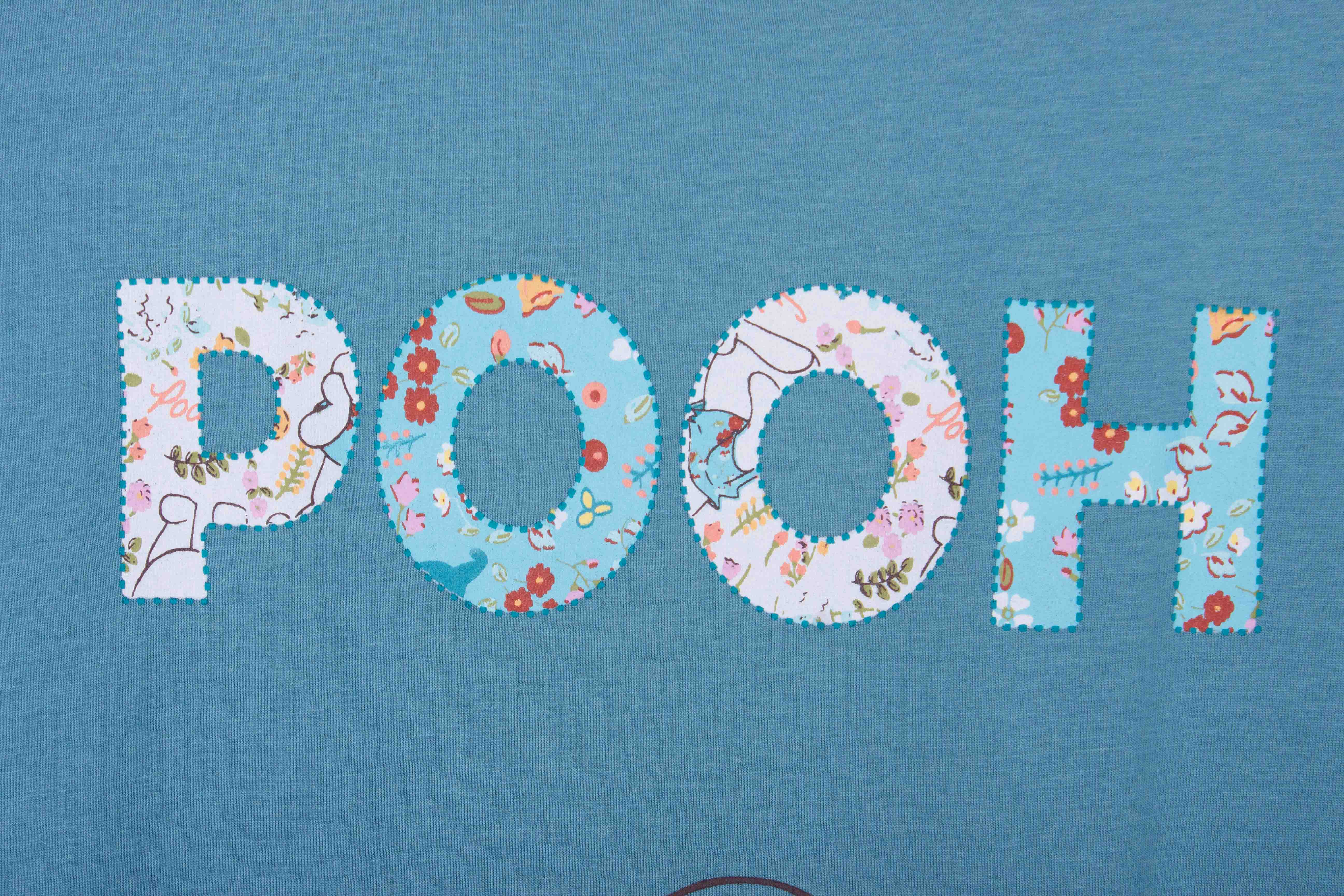 Aqua Floral Pooh