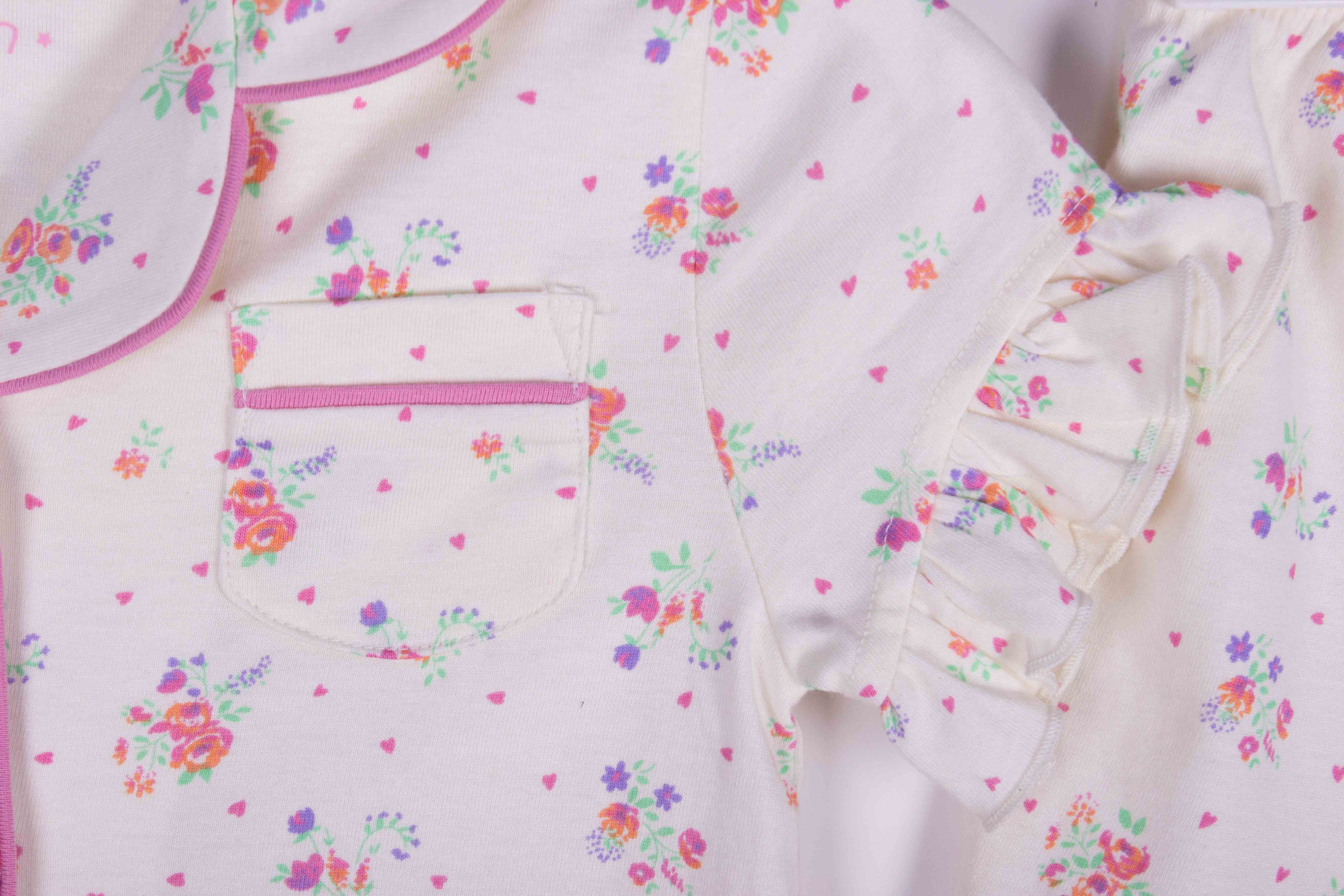Floral Pink Lining Button Up