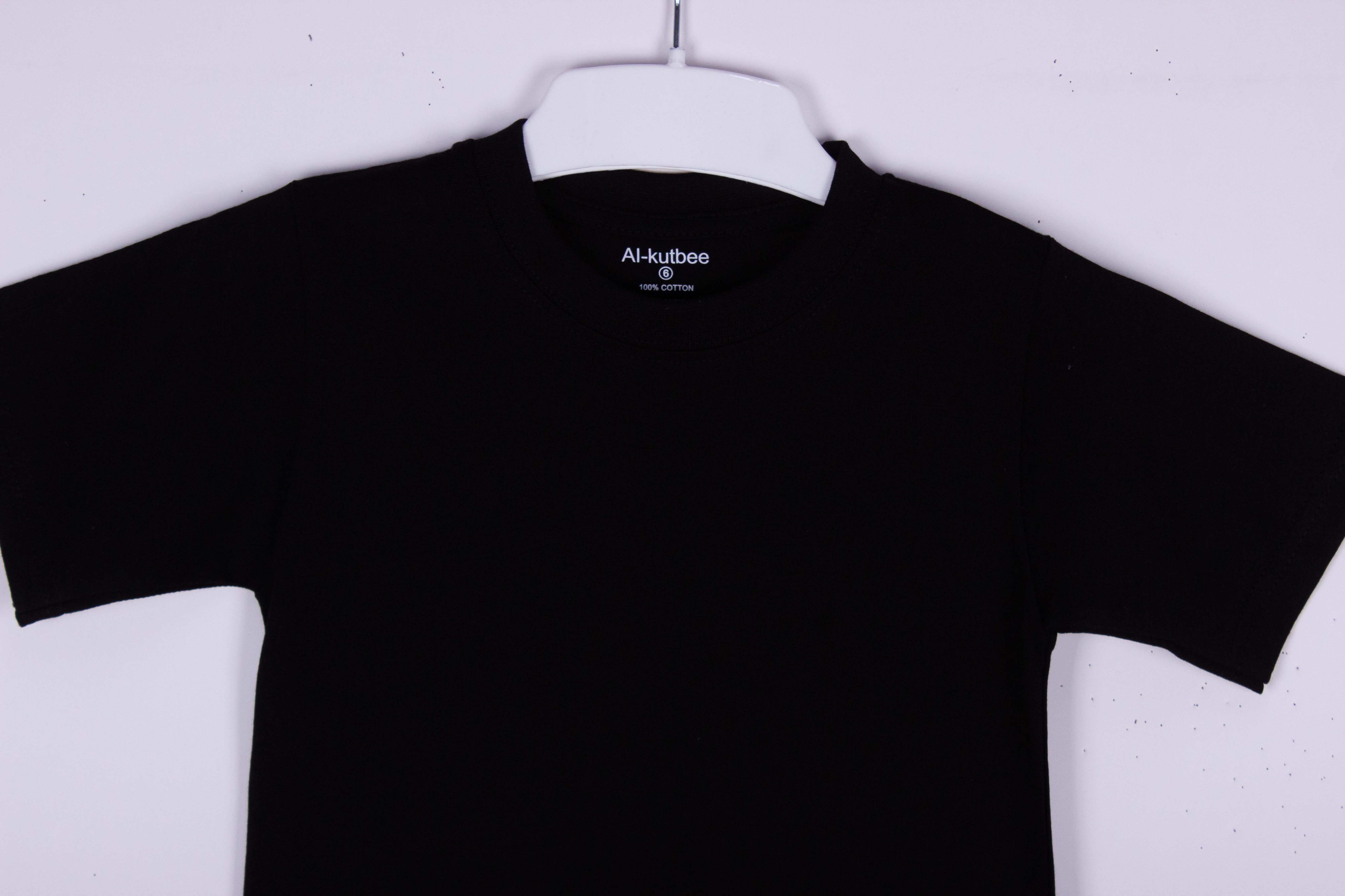 Plain Black Cotton T-Shirt