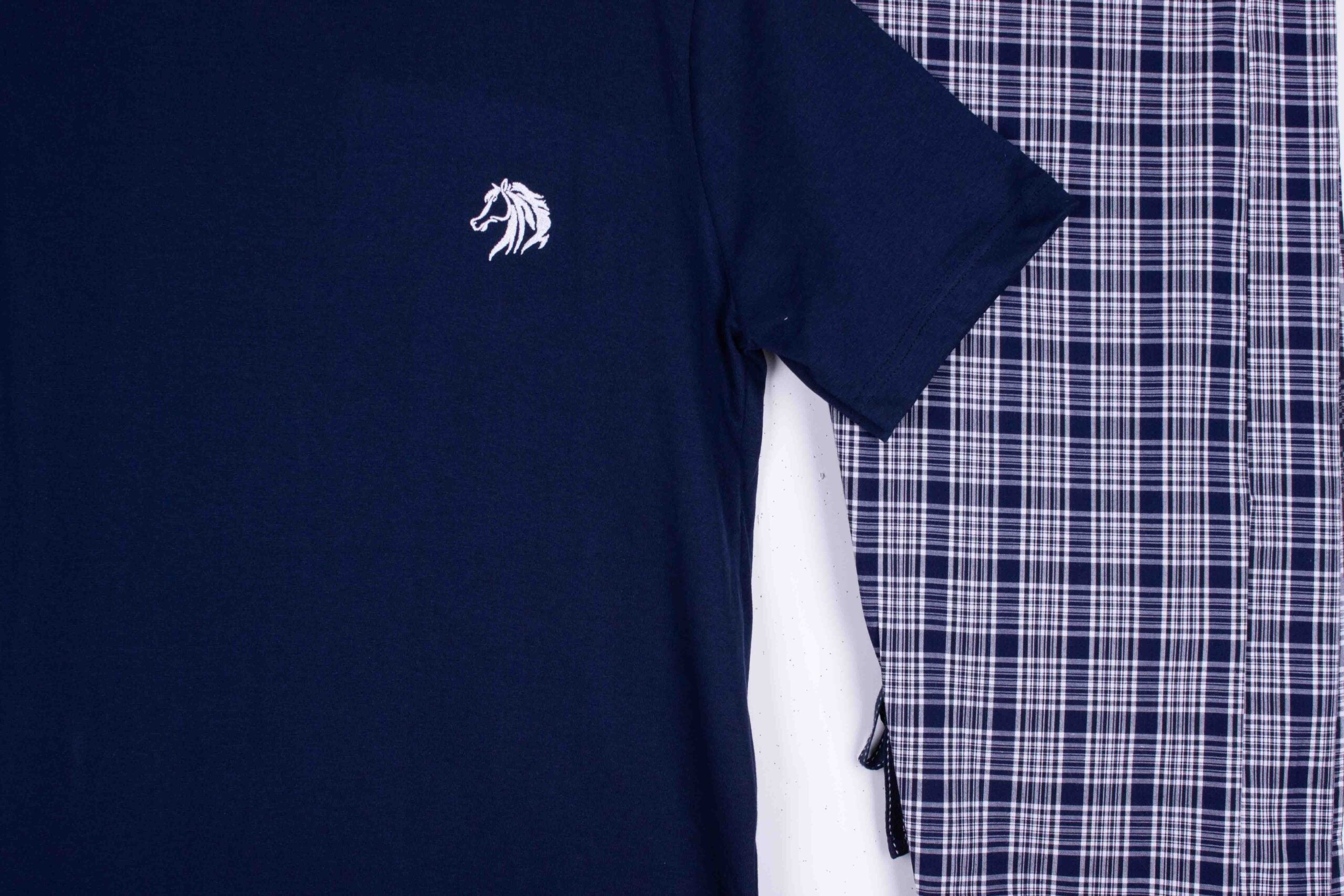 Navy Blue + BlueWhite Gingham Check (Match with Dads)