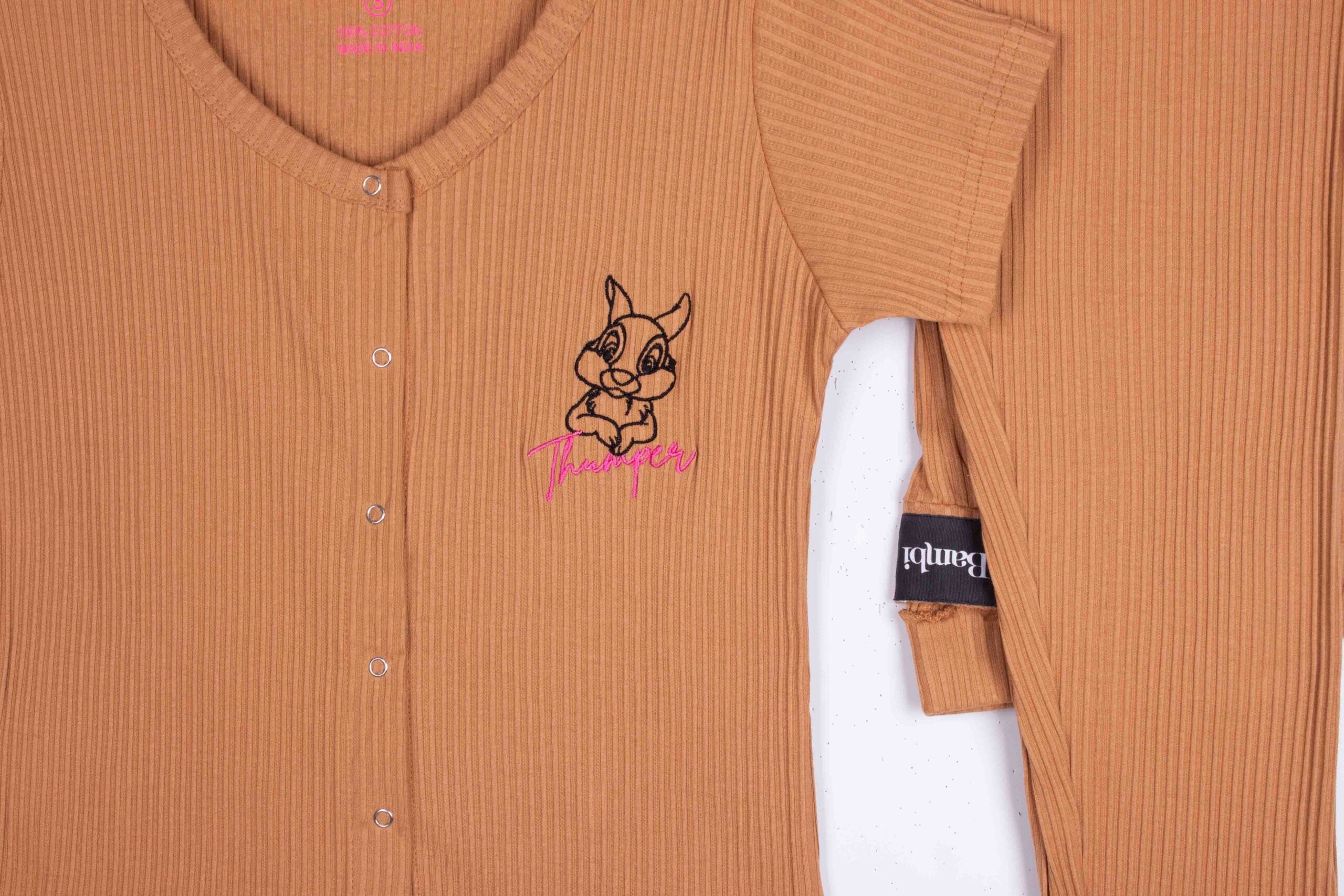 Cozy Thumper (Brown - Ribbed Cotton)