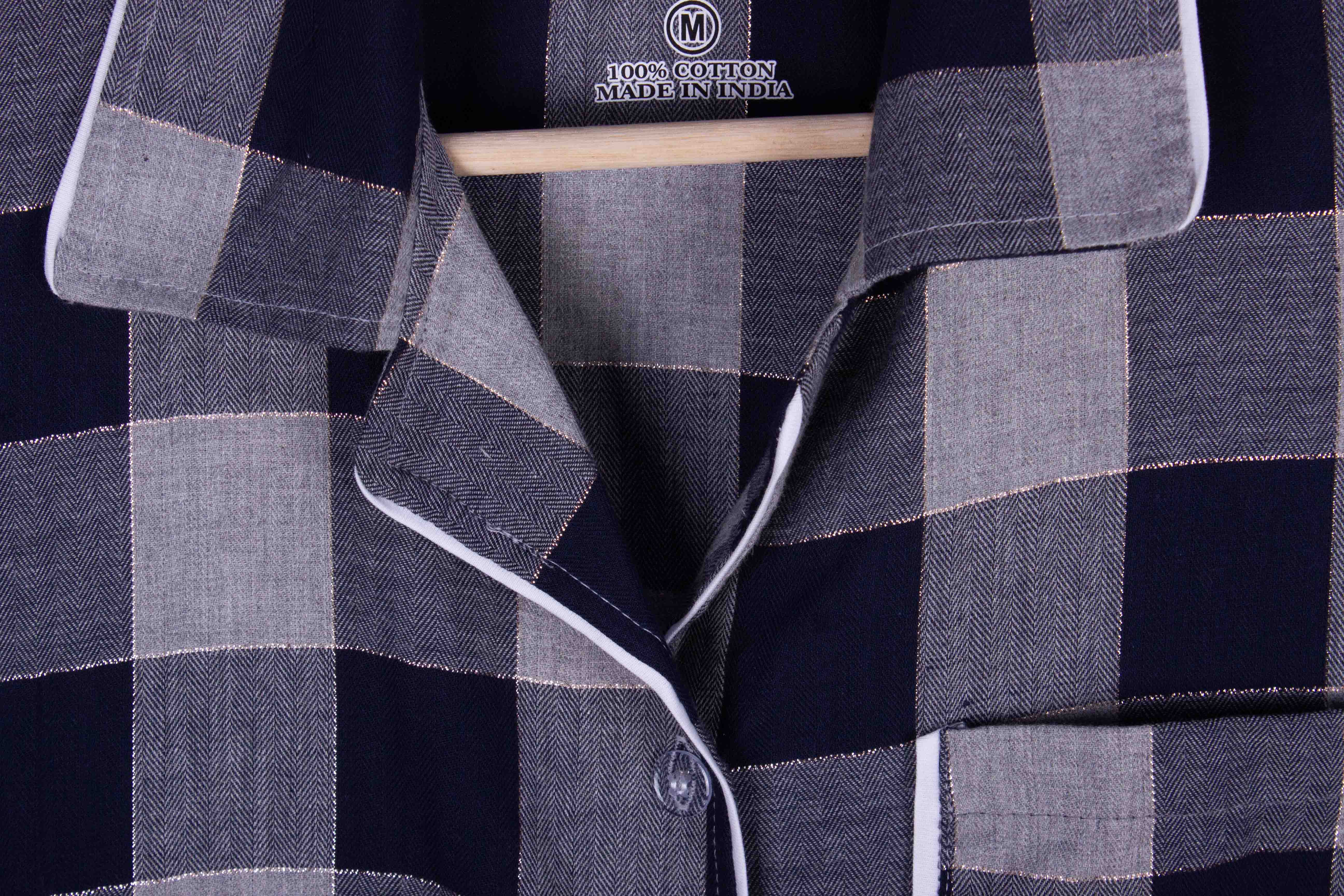 Charcoal Plaid Lounge Set