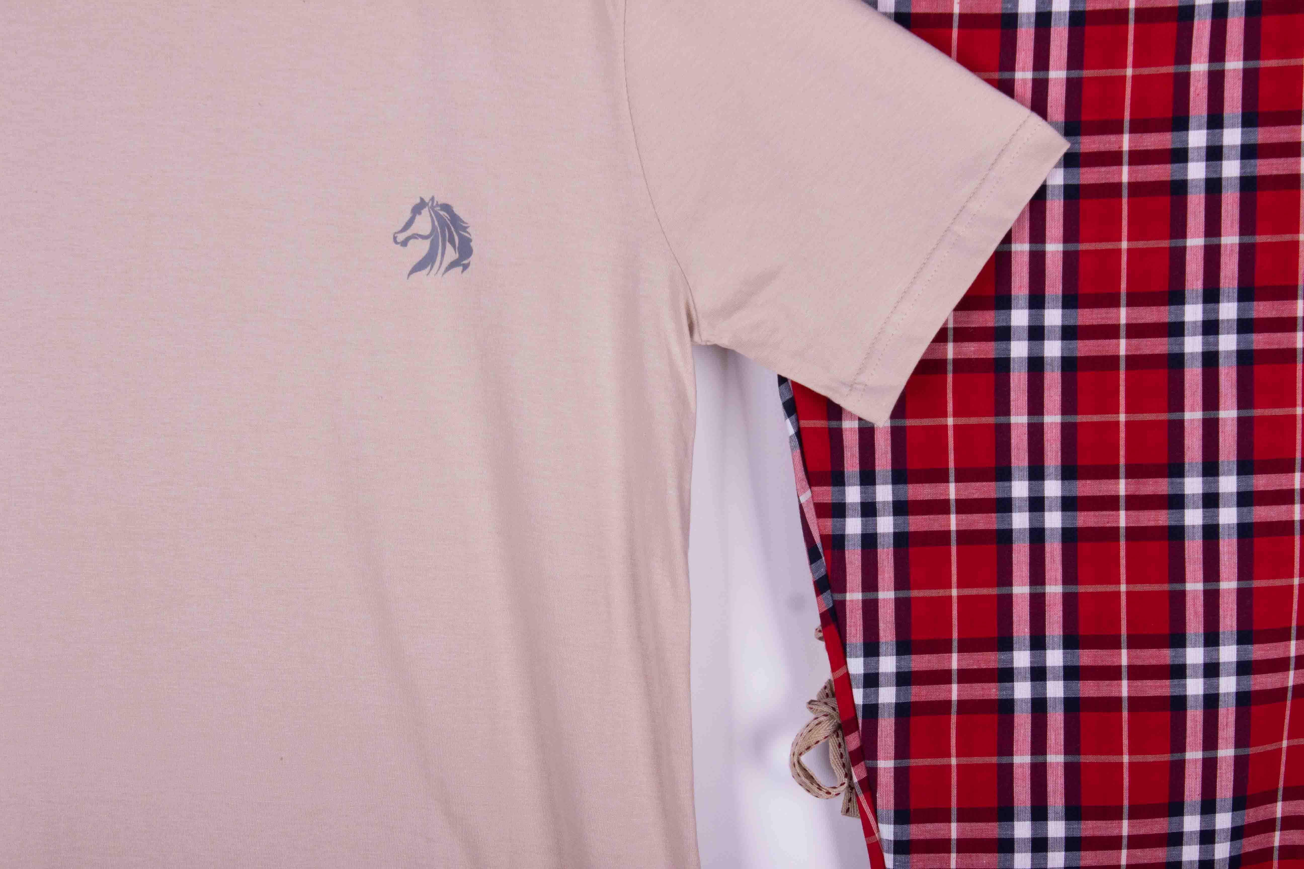 Blush Tee Crimson Plaid Pajamas