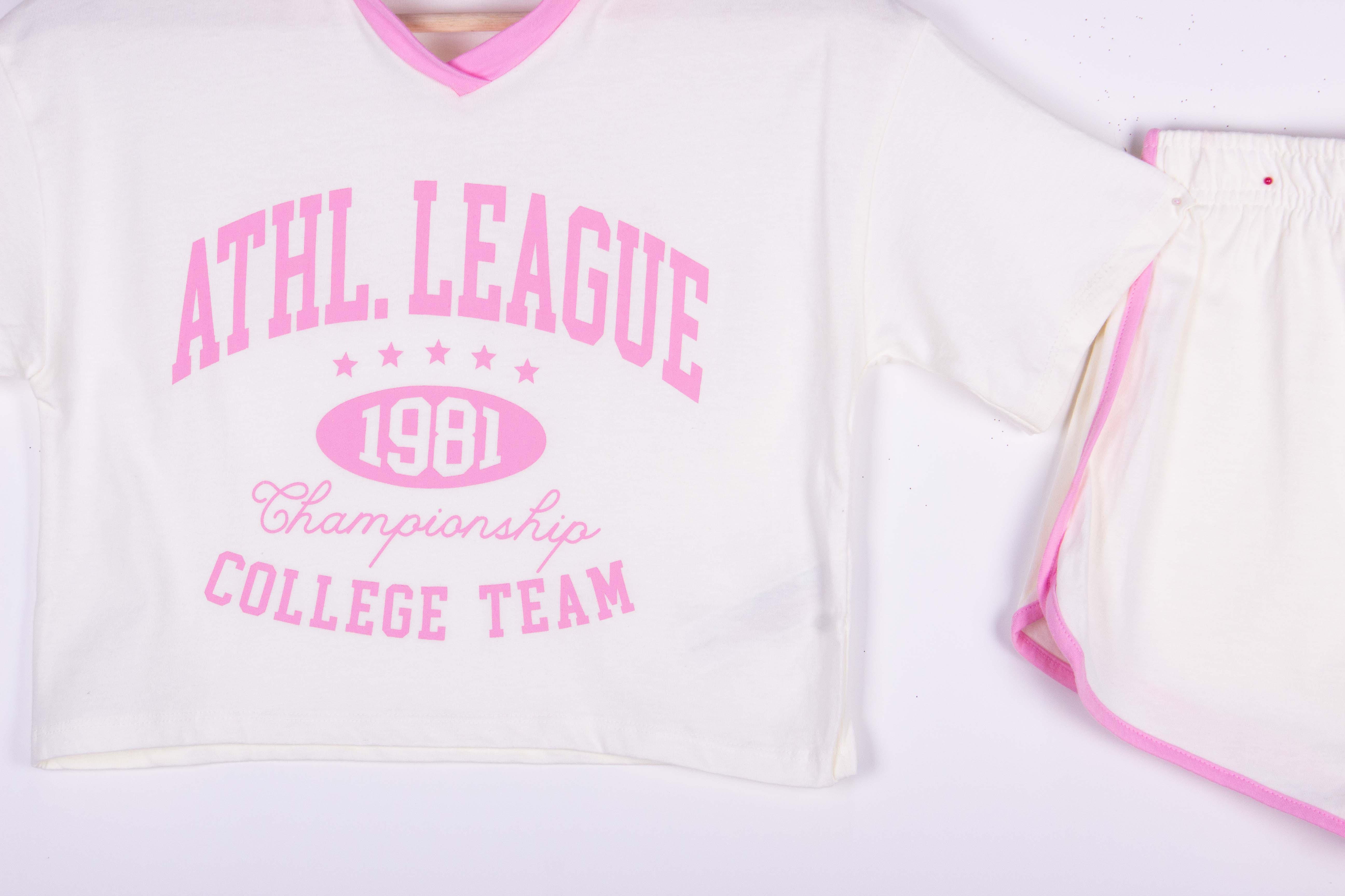Pink Varsity Club Shorts