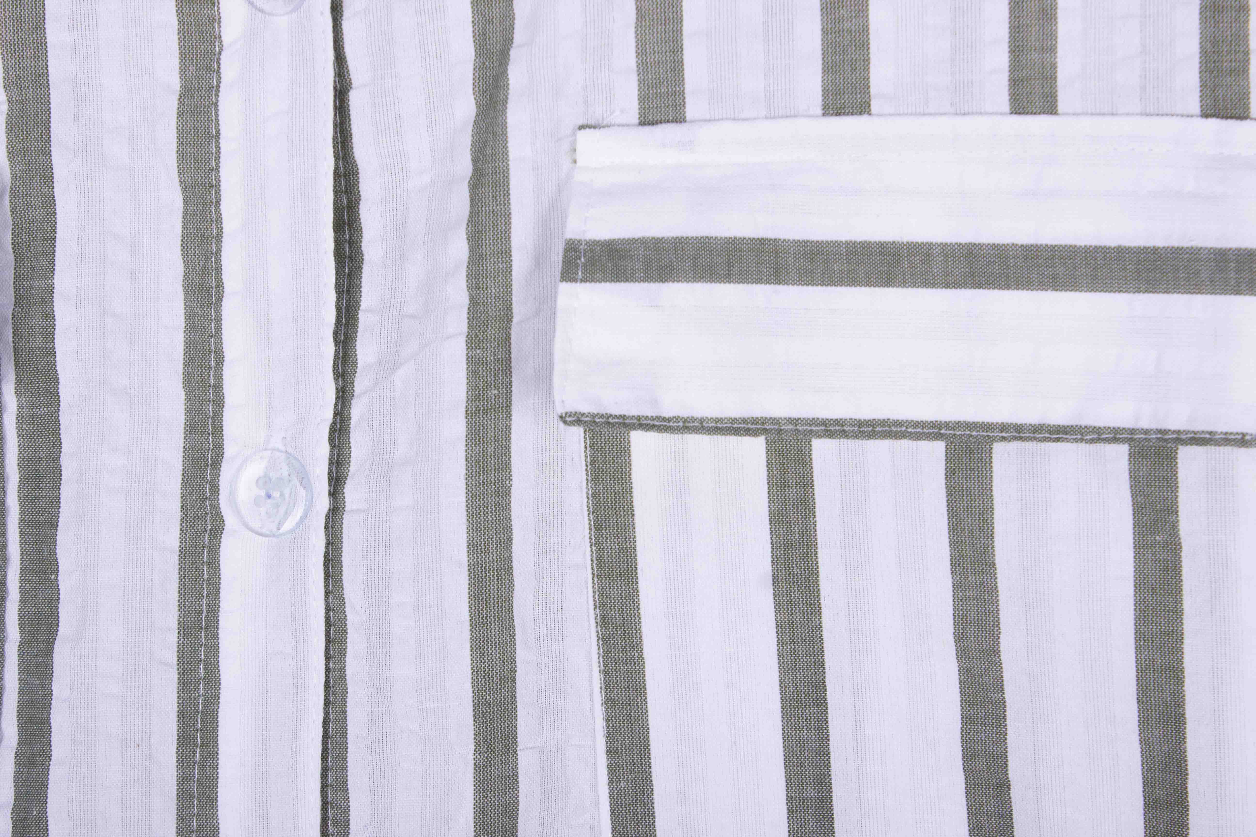 Sage Stripe Button Up Shorts