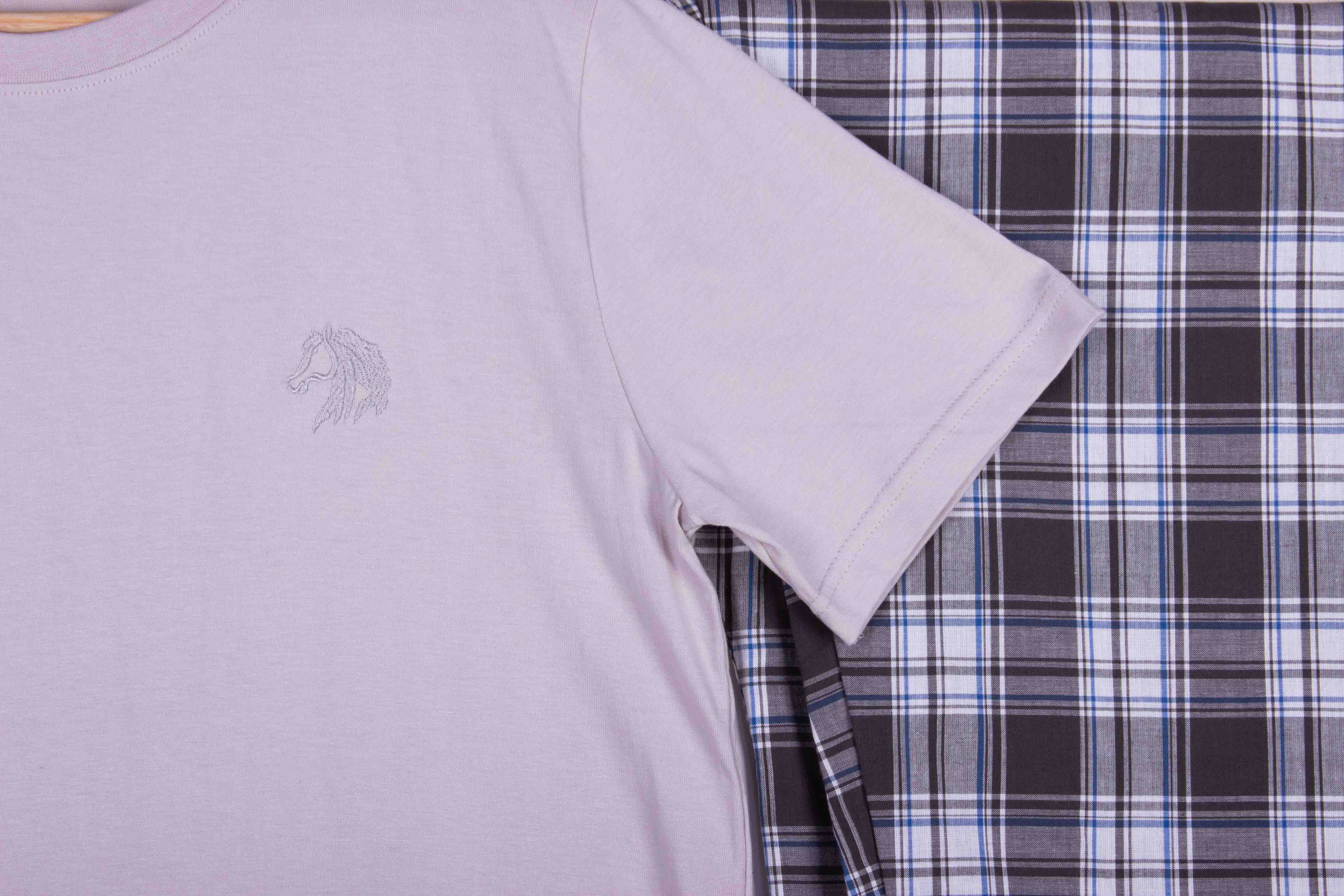 Stone Tee Grey Tartan Pajamas