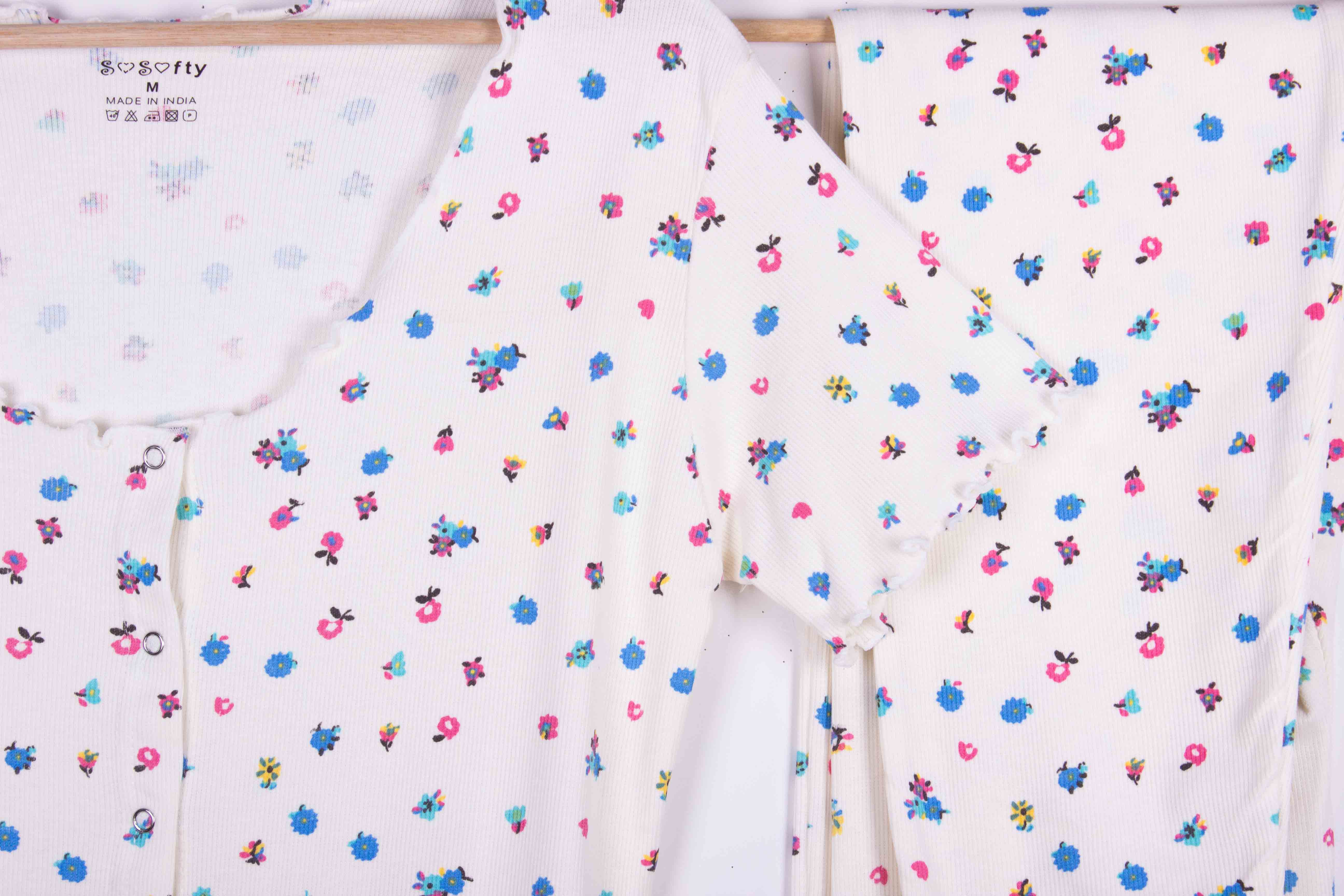 White Ditsy Floral Set
