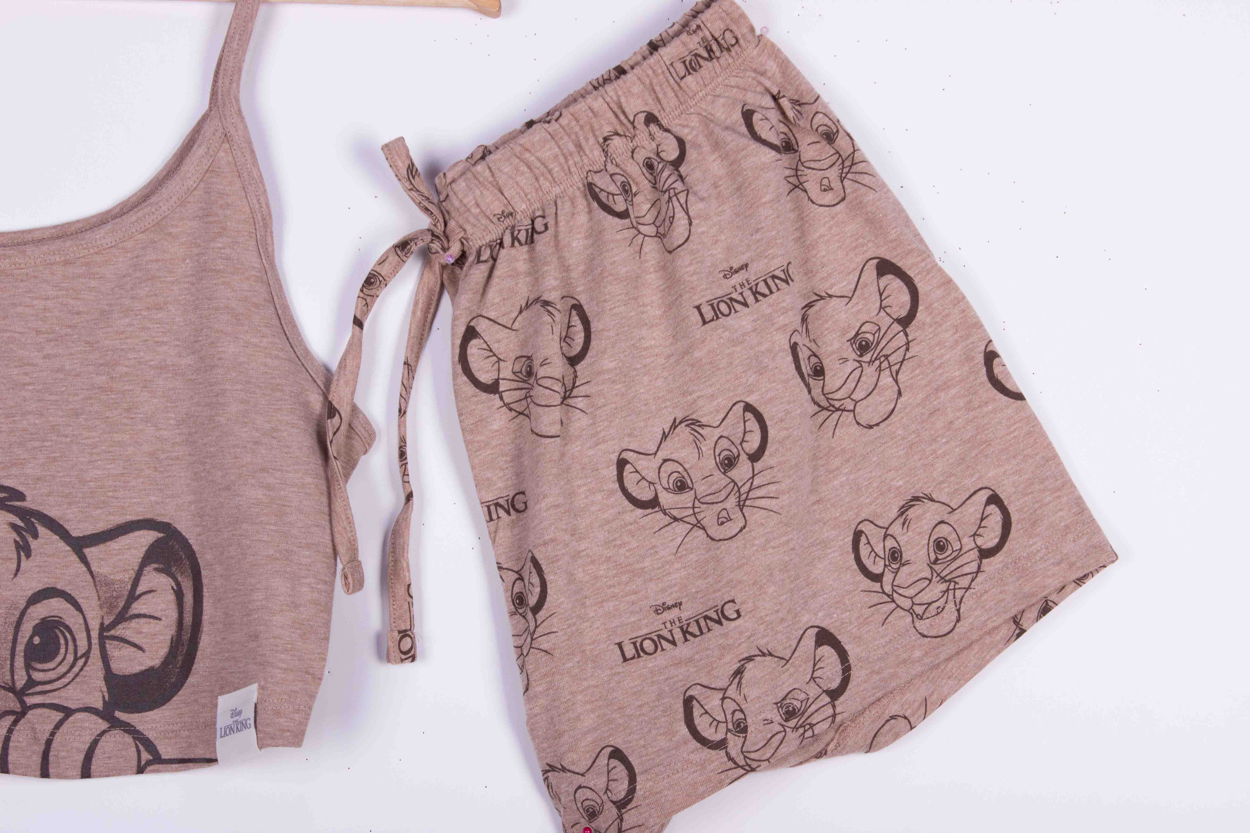 Peeking Simba Cute Tank-Crop Shorts