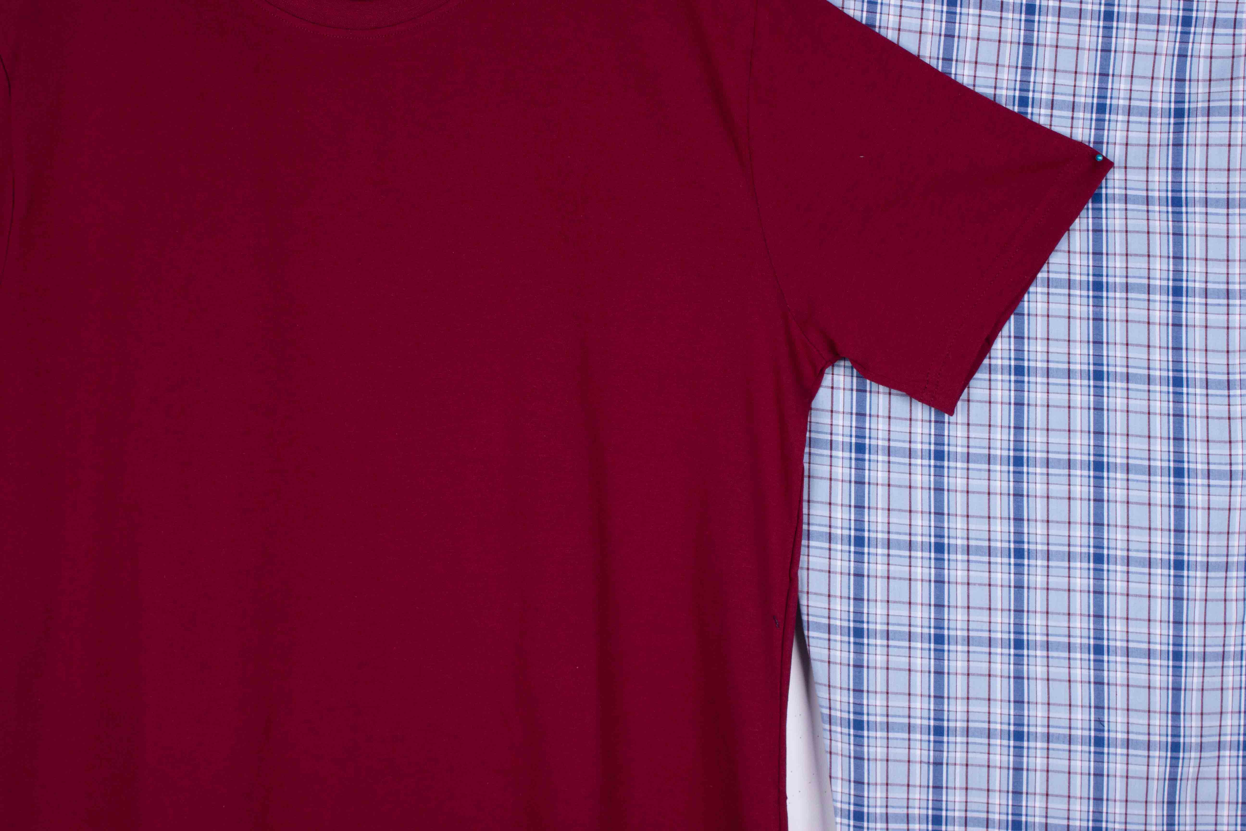 Burgundy, Blue Checkered (Soft - NEW Color)