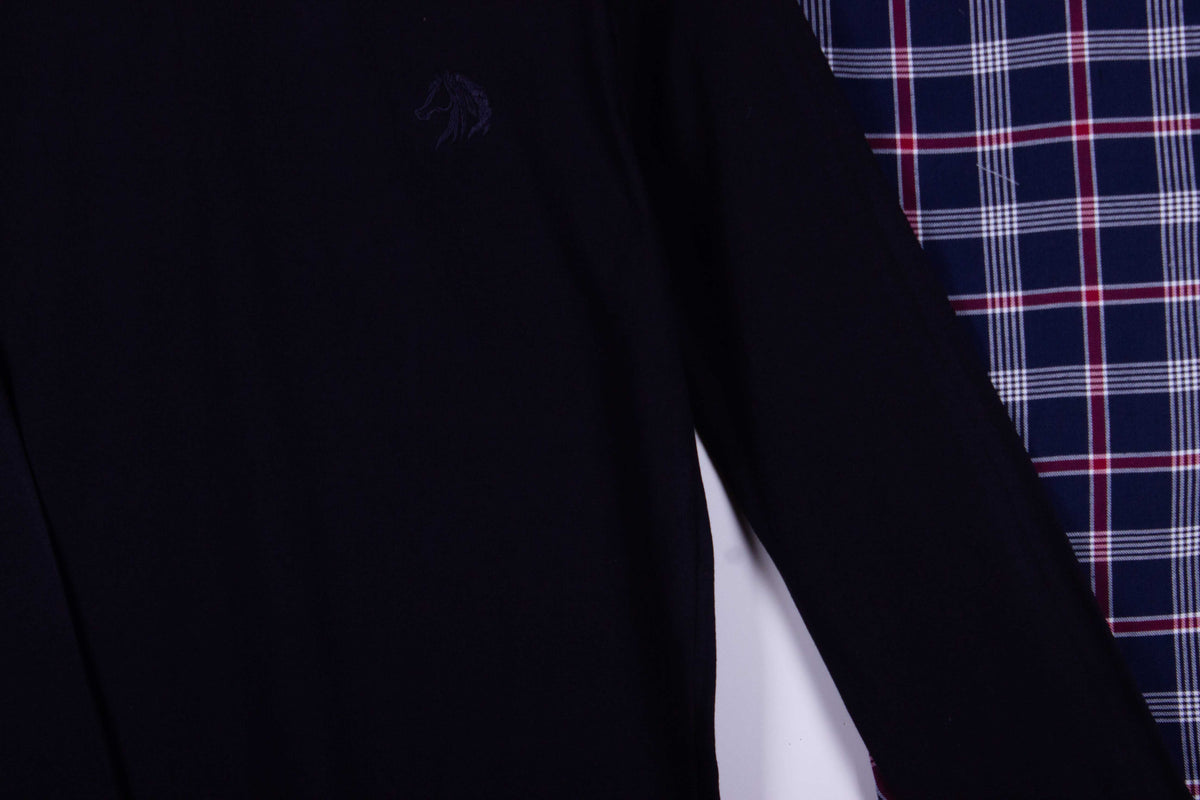 Midnight Navy Red Plaid