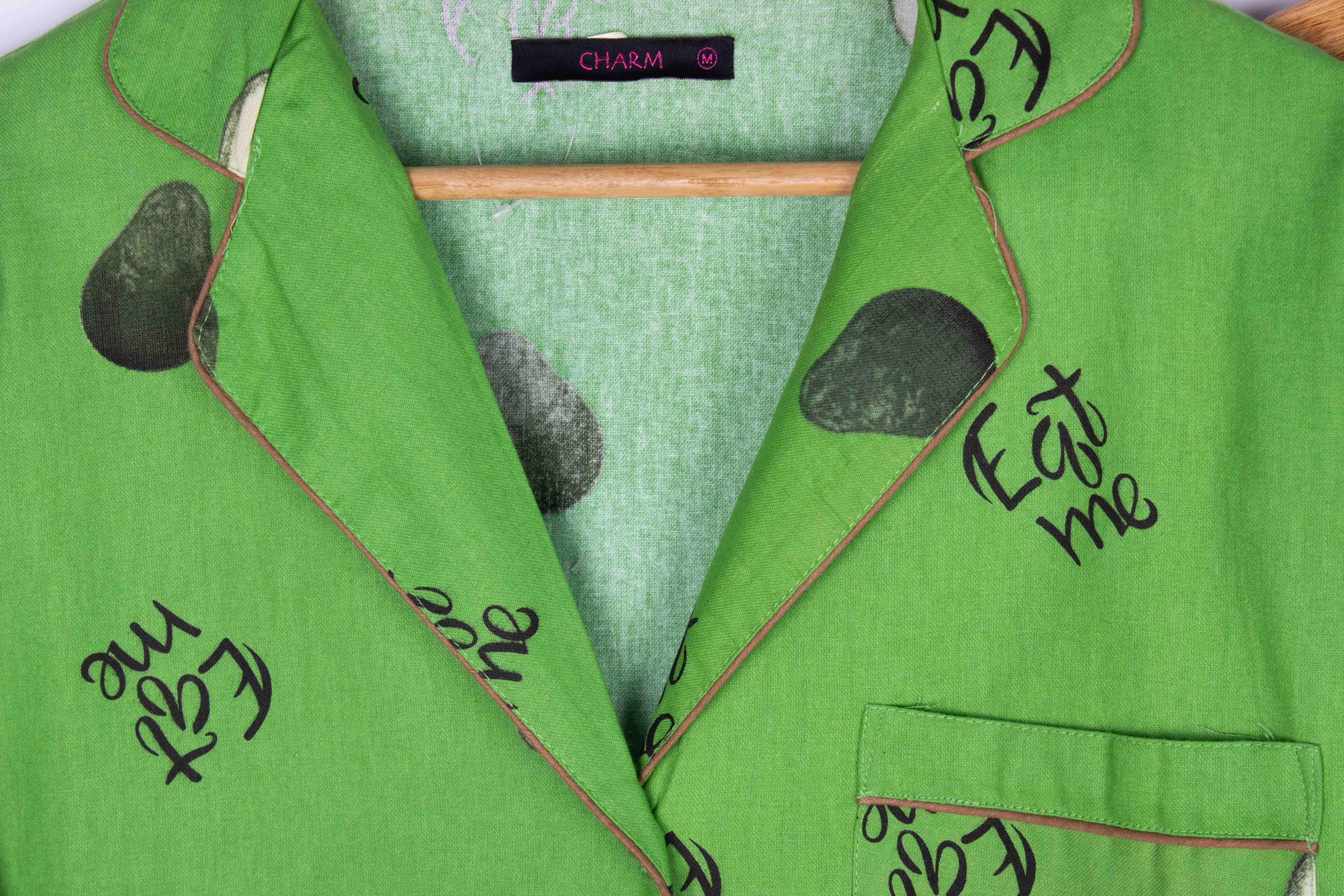 Eat Me Avocado (Khaki Cotton Non Stretch)