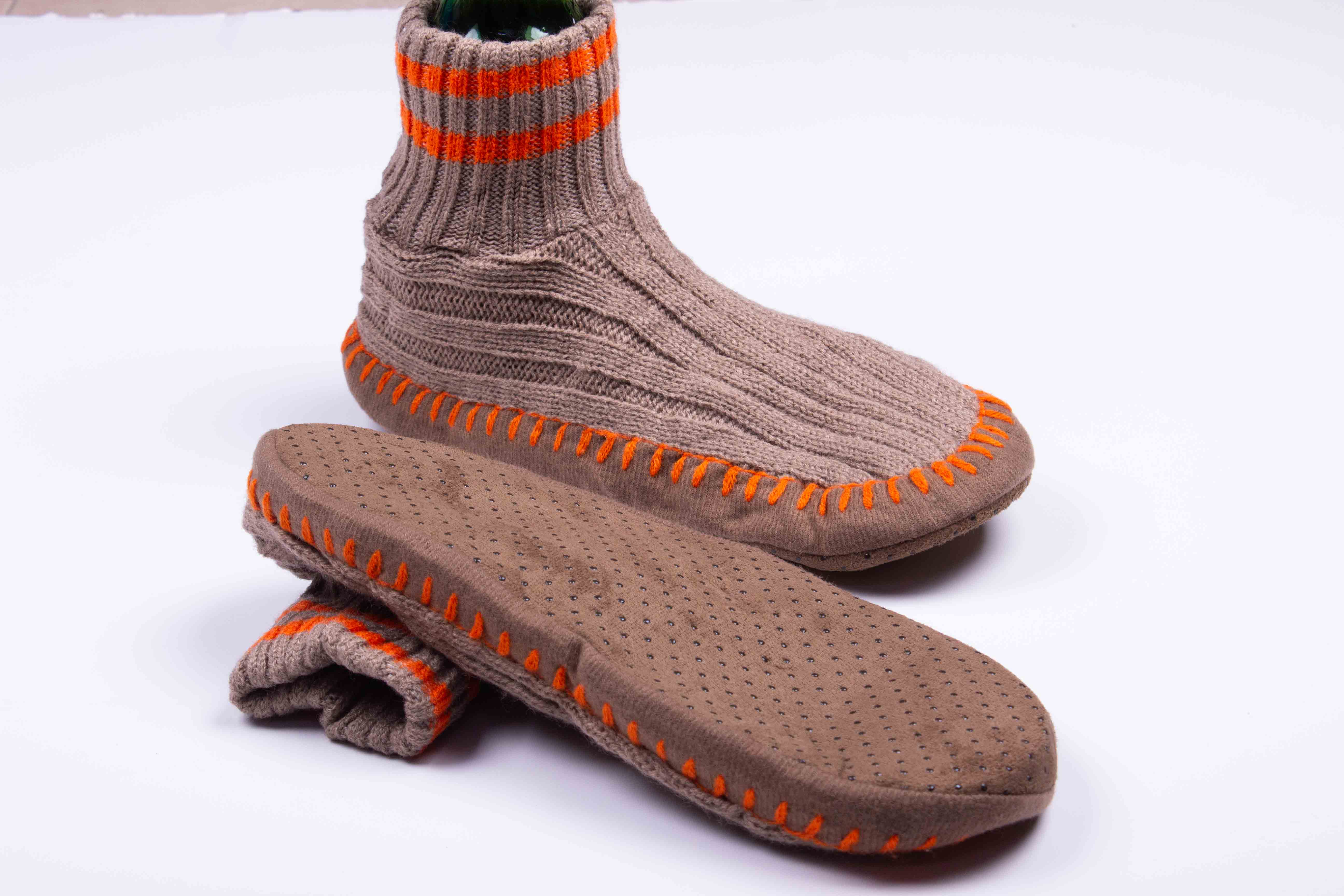 Sandstone Ember Knit Slipper Socks