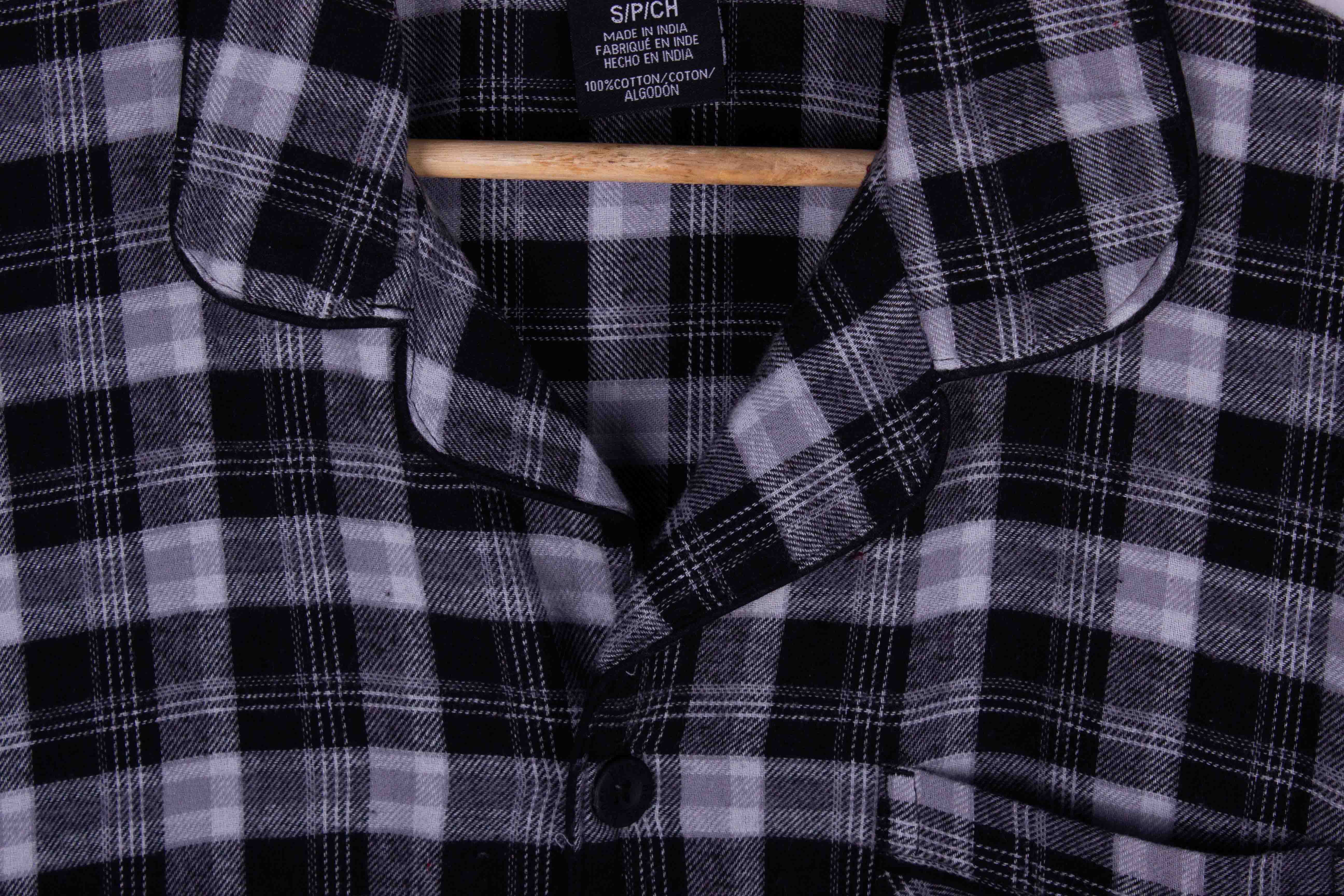 Classic Charcoal Night Plaid Set