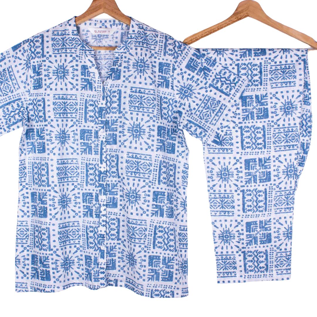 Blue Mosaic (Round Neck)