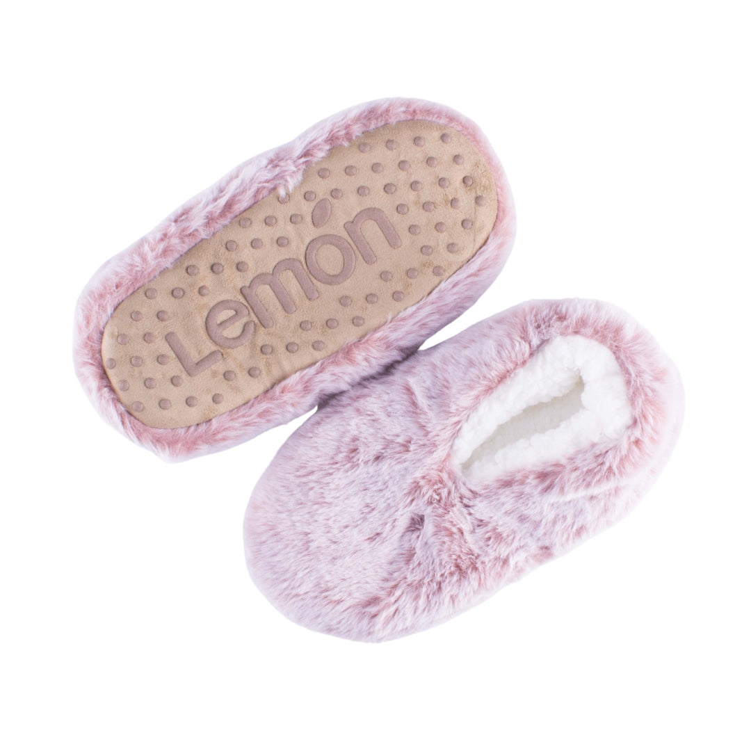 Plush Fur Slipper - Dusty Rose