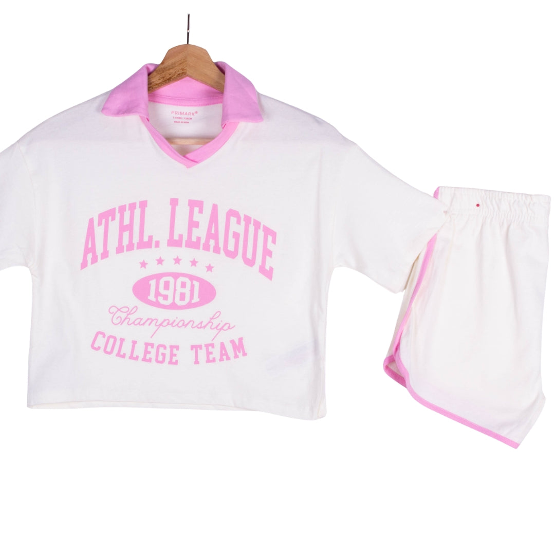 Pink Varsity Club Shorts