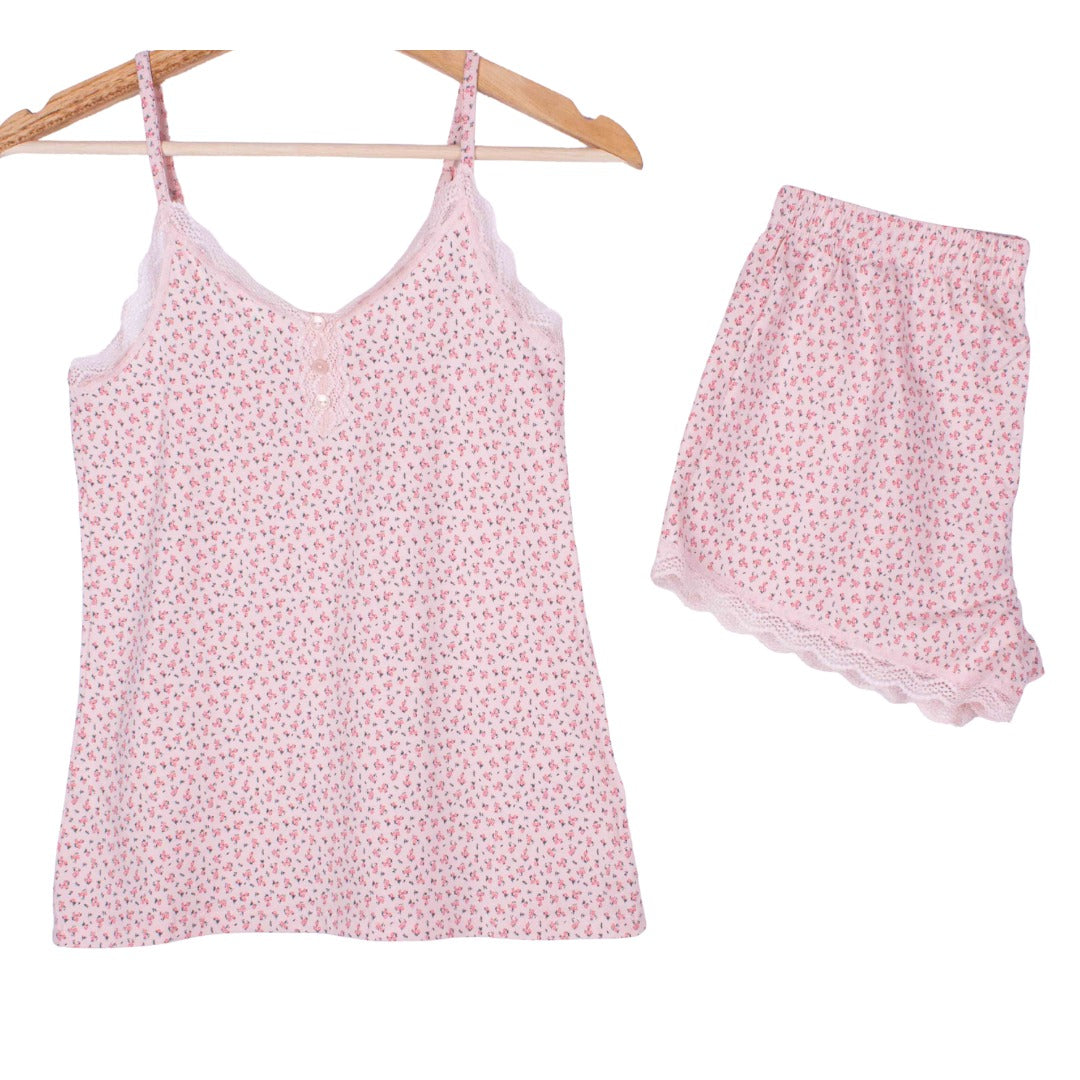 Floral Cotton Camisole and Shorts