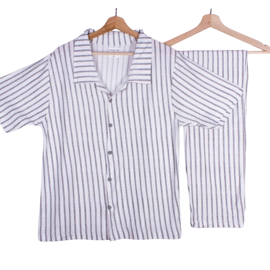 Light Grey Stripe Lounge Set