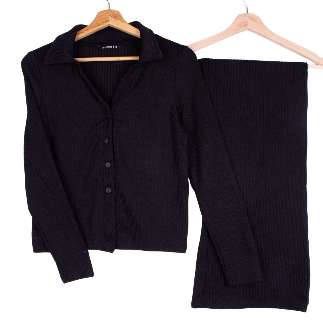Onyx Black Bell Bottoms