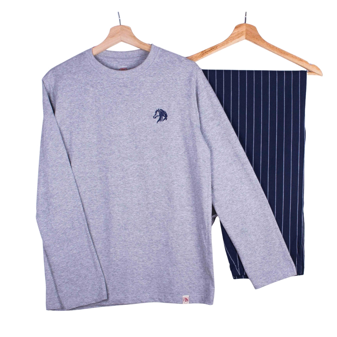 Steel Pinstripe Kids Pajama