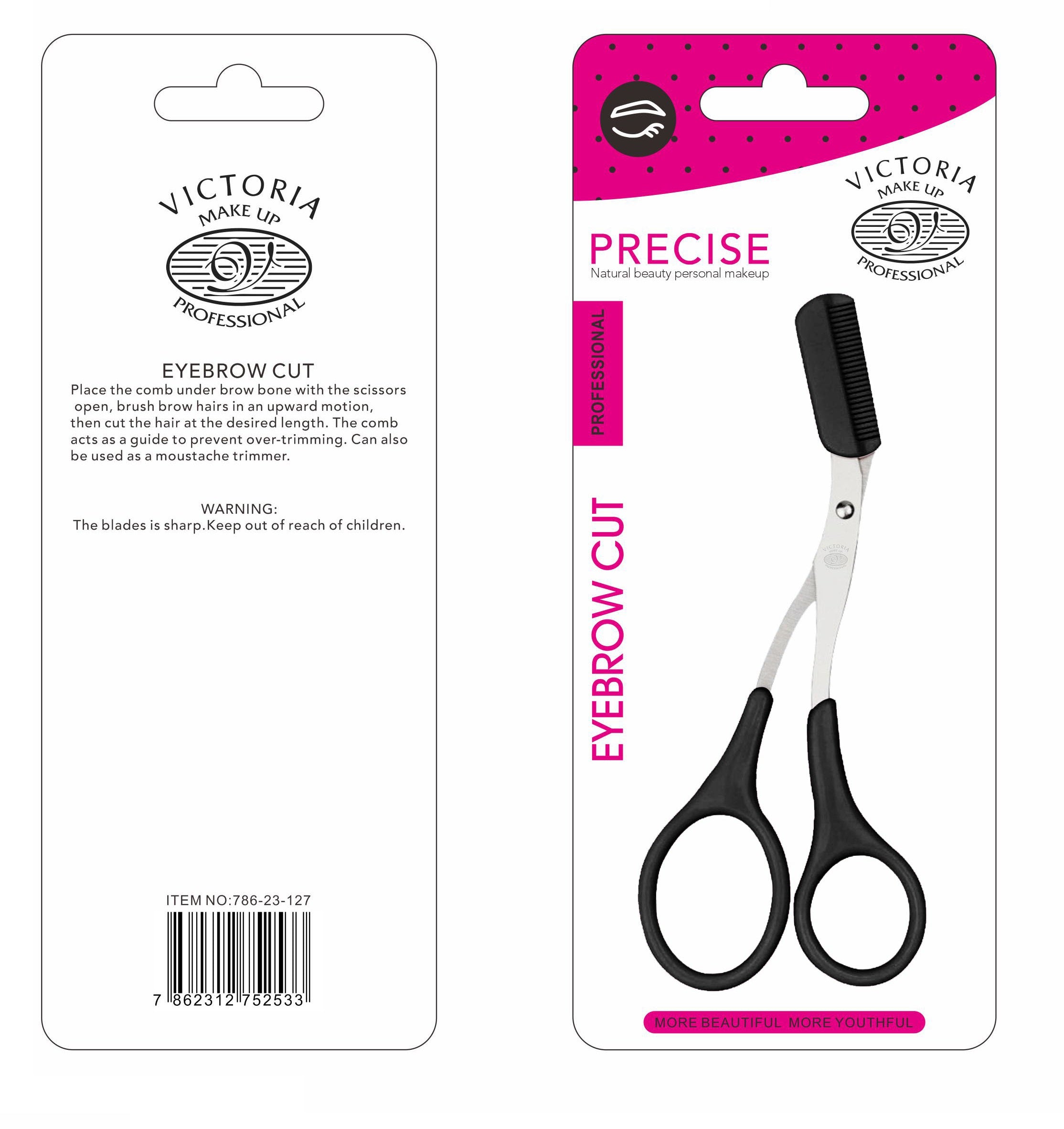Victoria Eyebrow Scissor with Comb