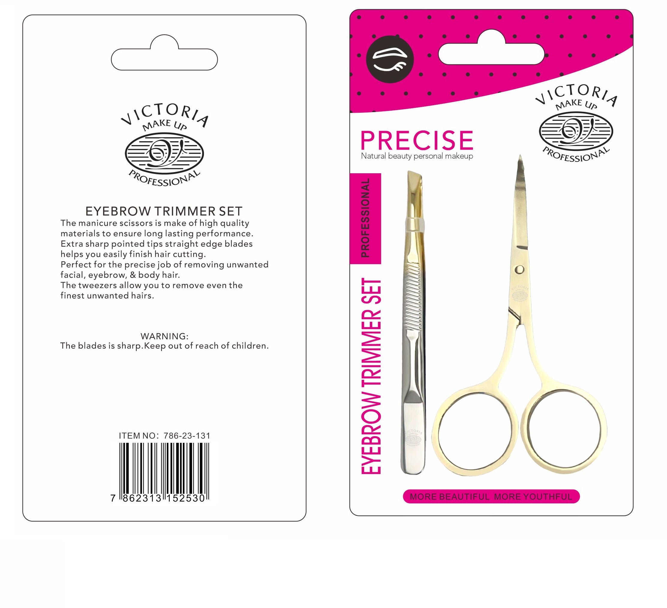 Victoria Eyebrow Scissor with Tweezer