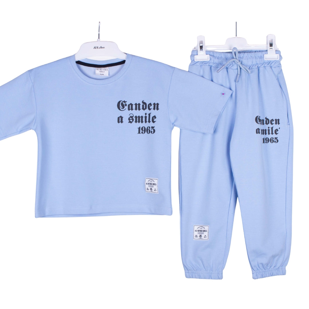 Sky Blue Smile Cotton Set