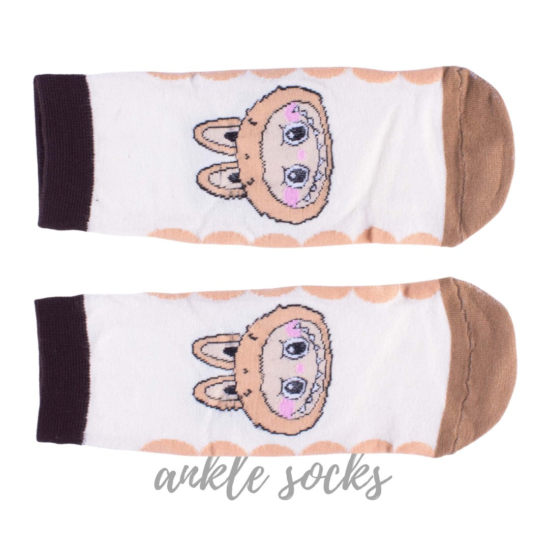 Blush Labubu (Ankle socks)