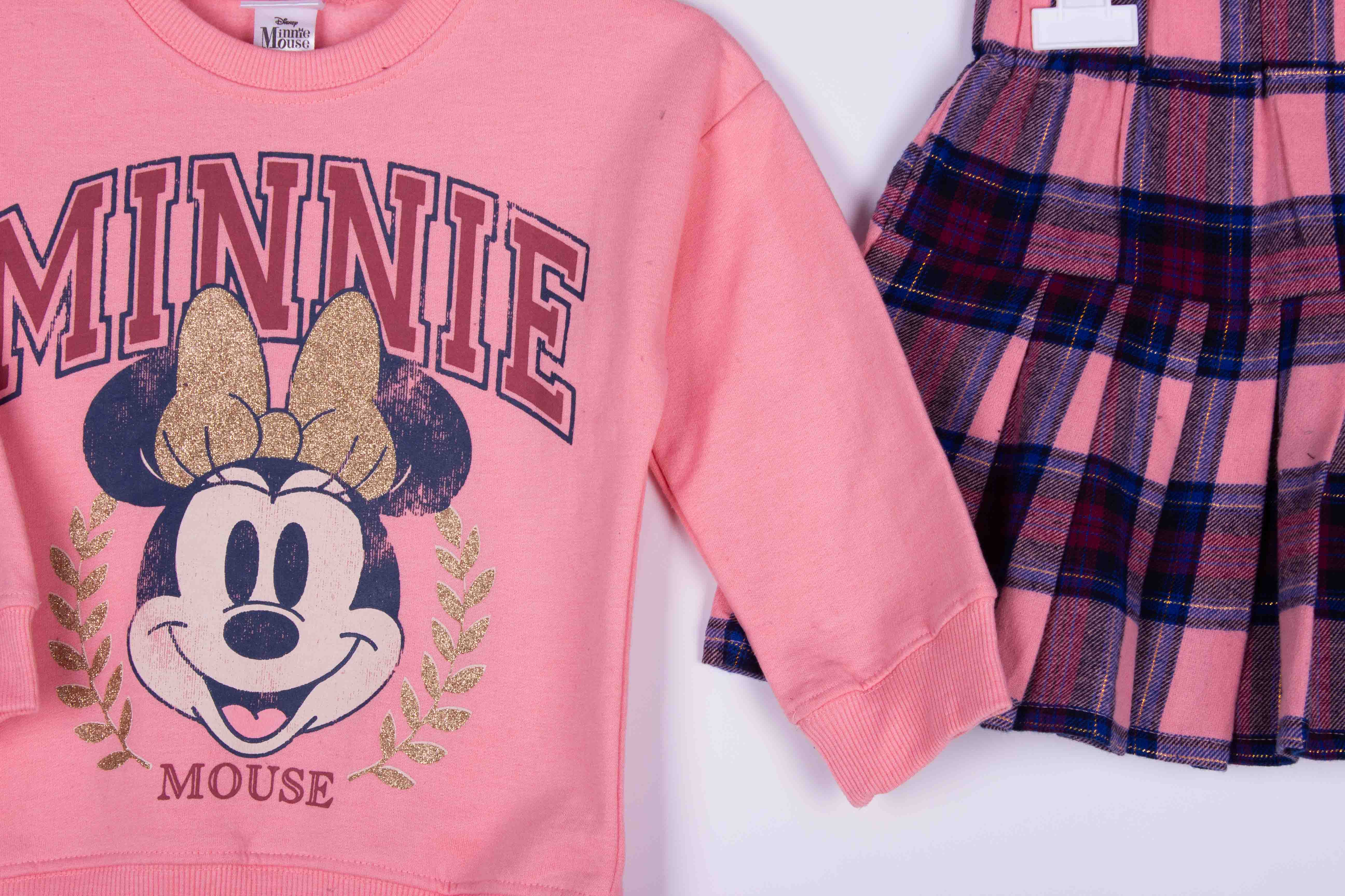 Minnie Blush Plaid Skirt