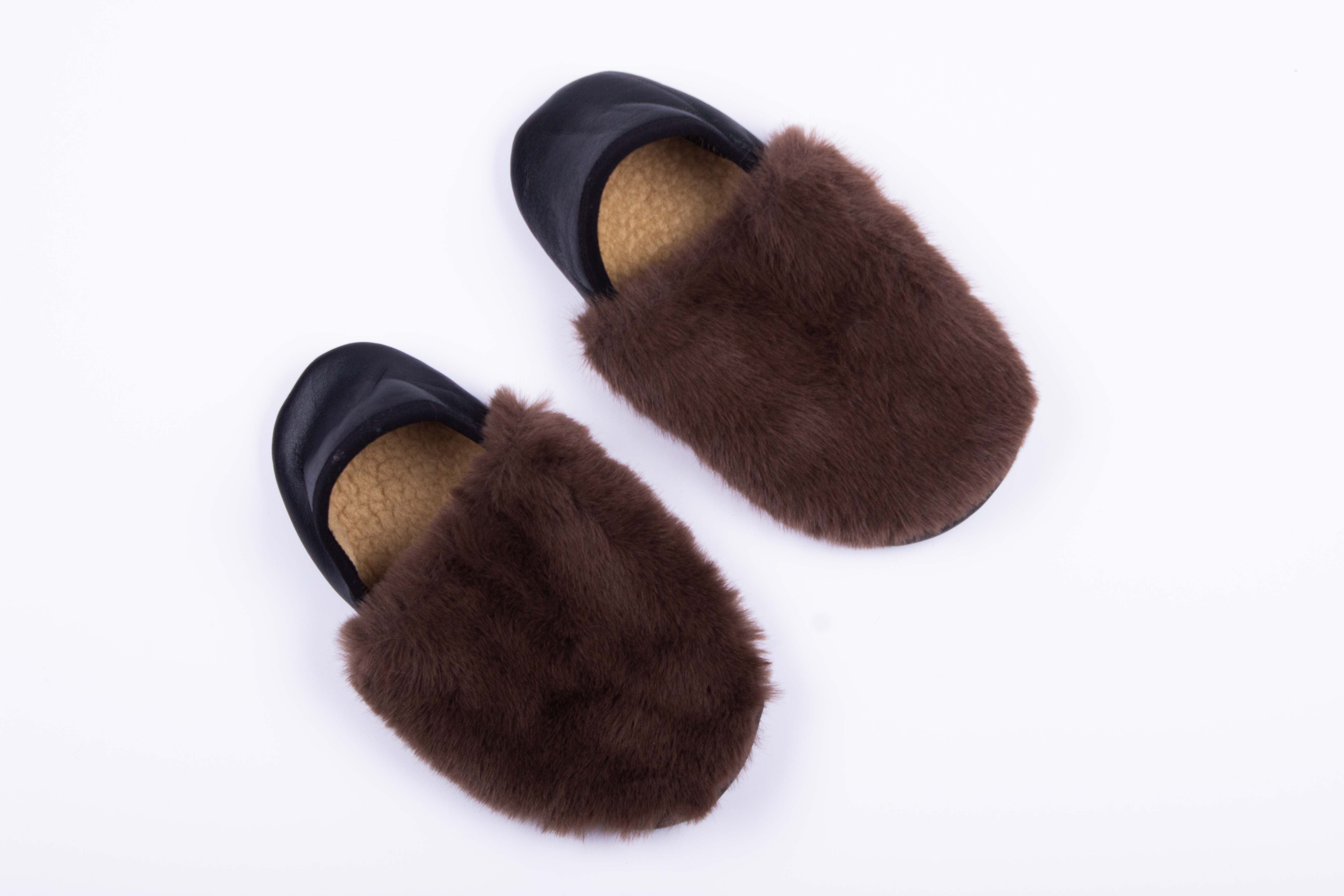 Mocha Fur Slippers