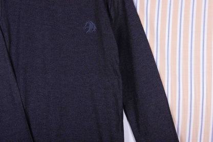 Charcoal Black & Sand Stripes