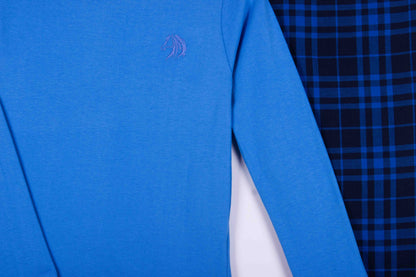 Sky Blue & Navy Checks