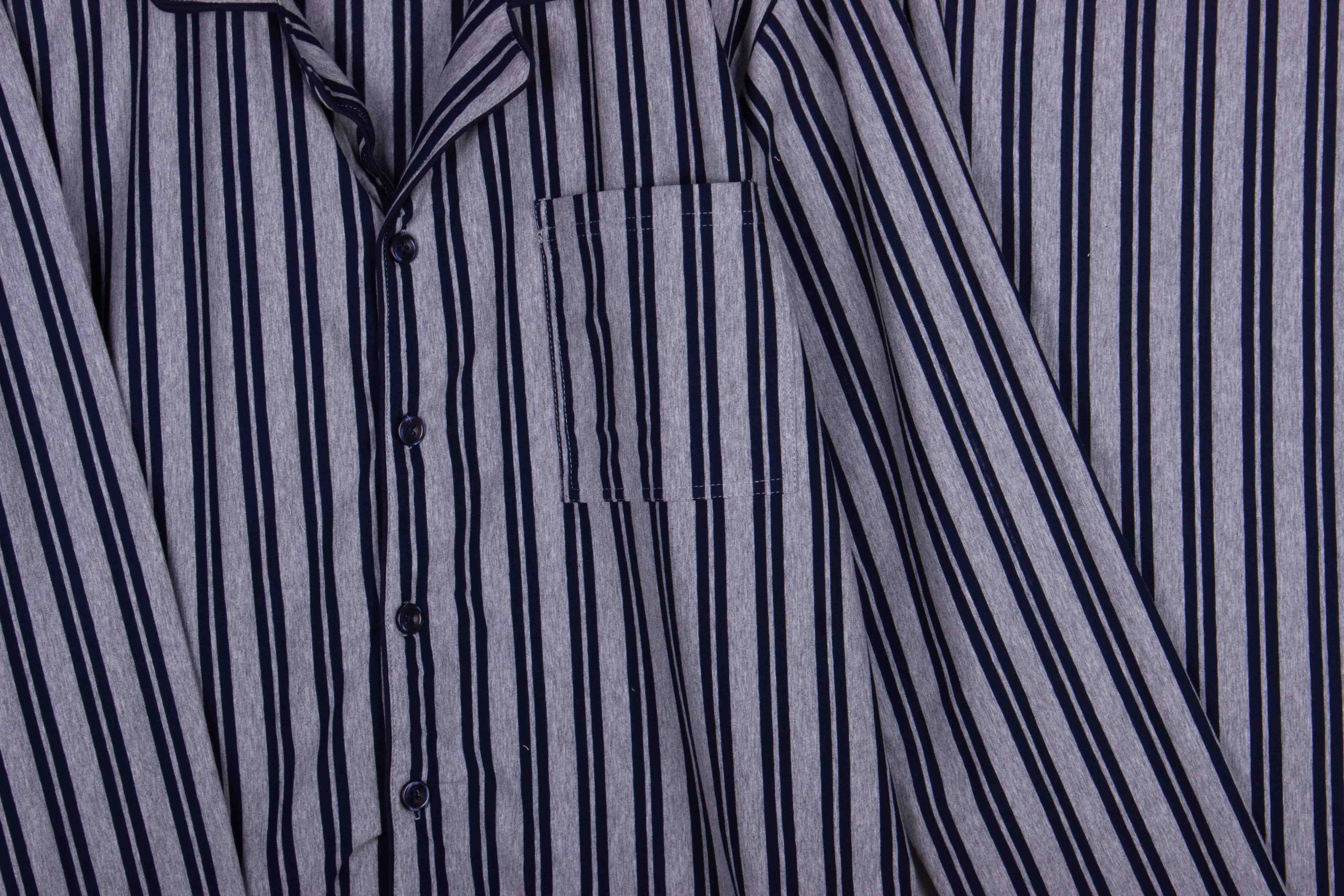 Navy Stripe Button Set