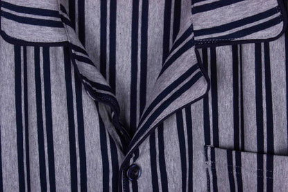 Navy Stripe Button Set