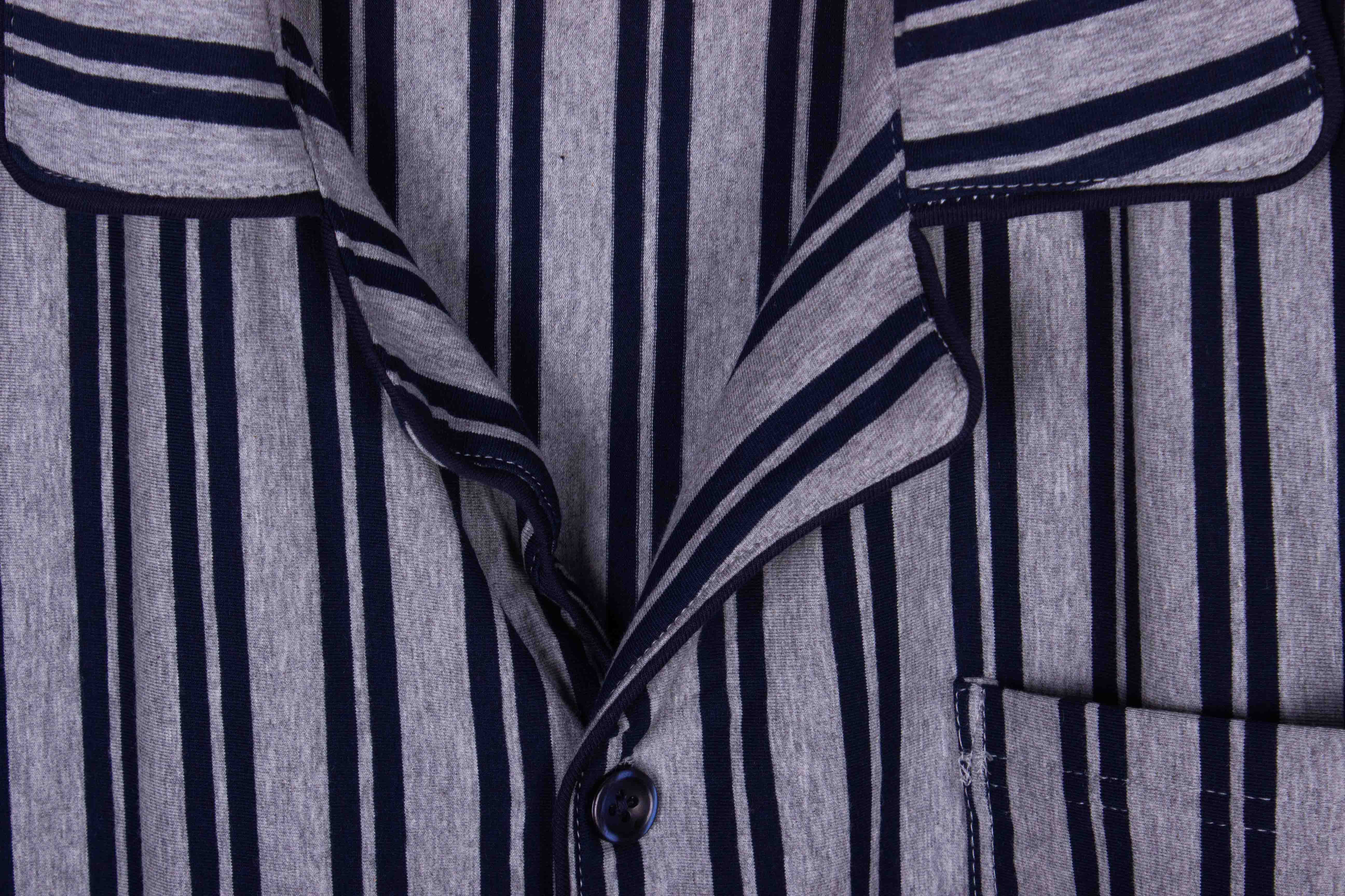 Navy Stripe Button Set