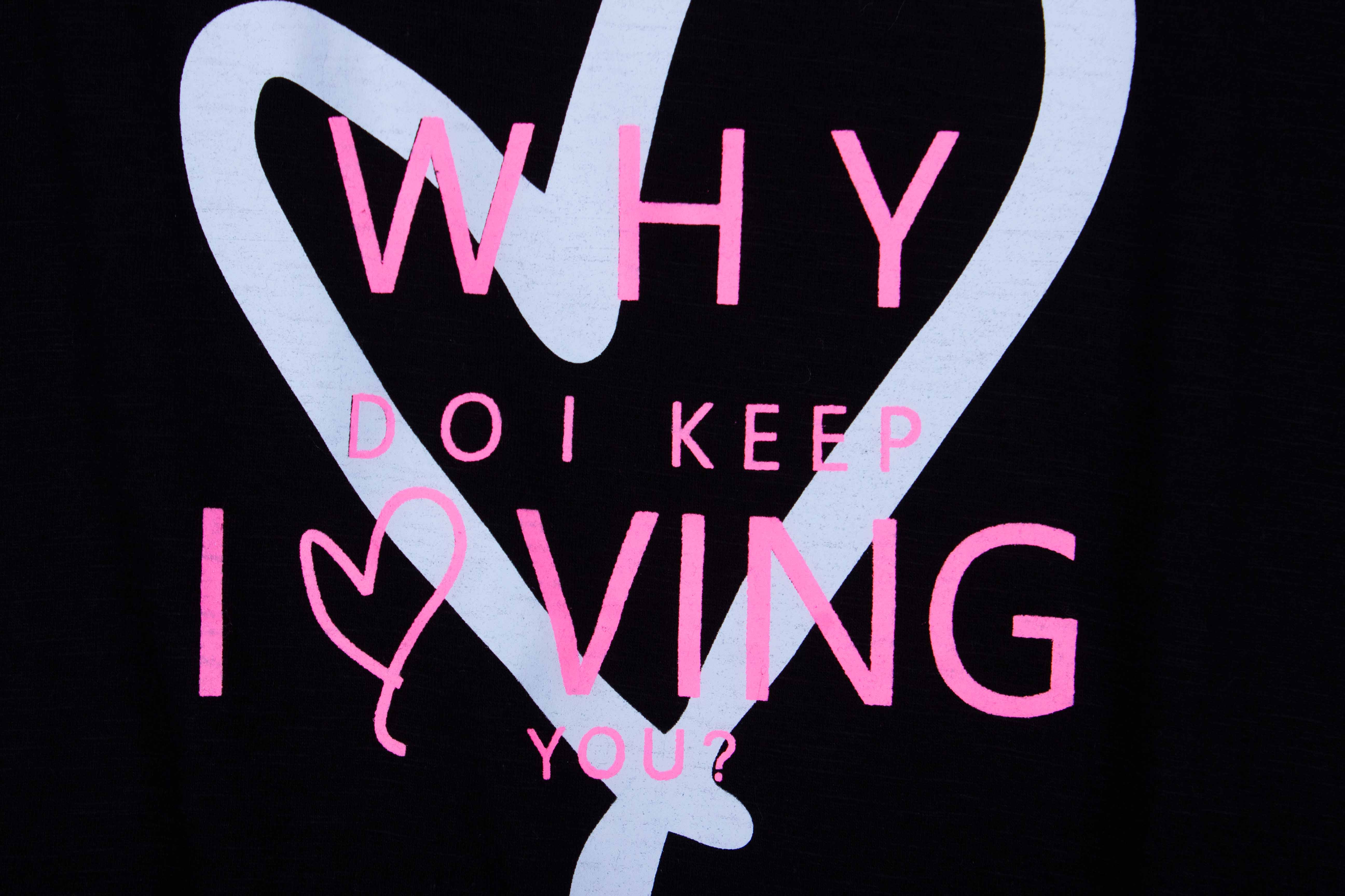 Midnight Hot Pink Heart