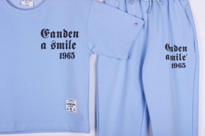 Sky Blue Smile Cotton Set
