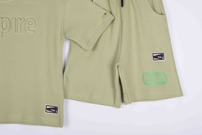 Inspire Olive Green Cotton Shorts