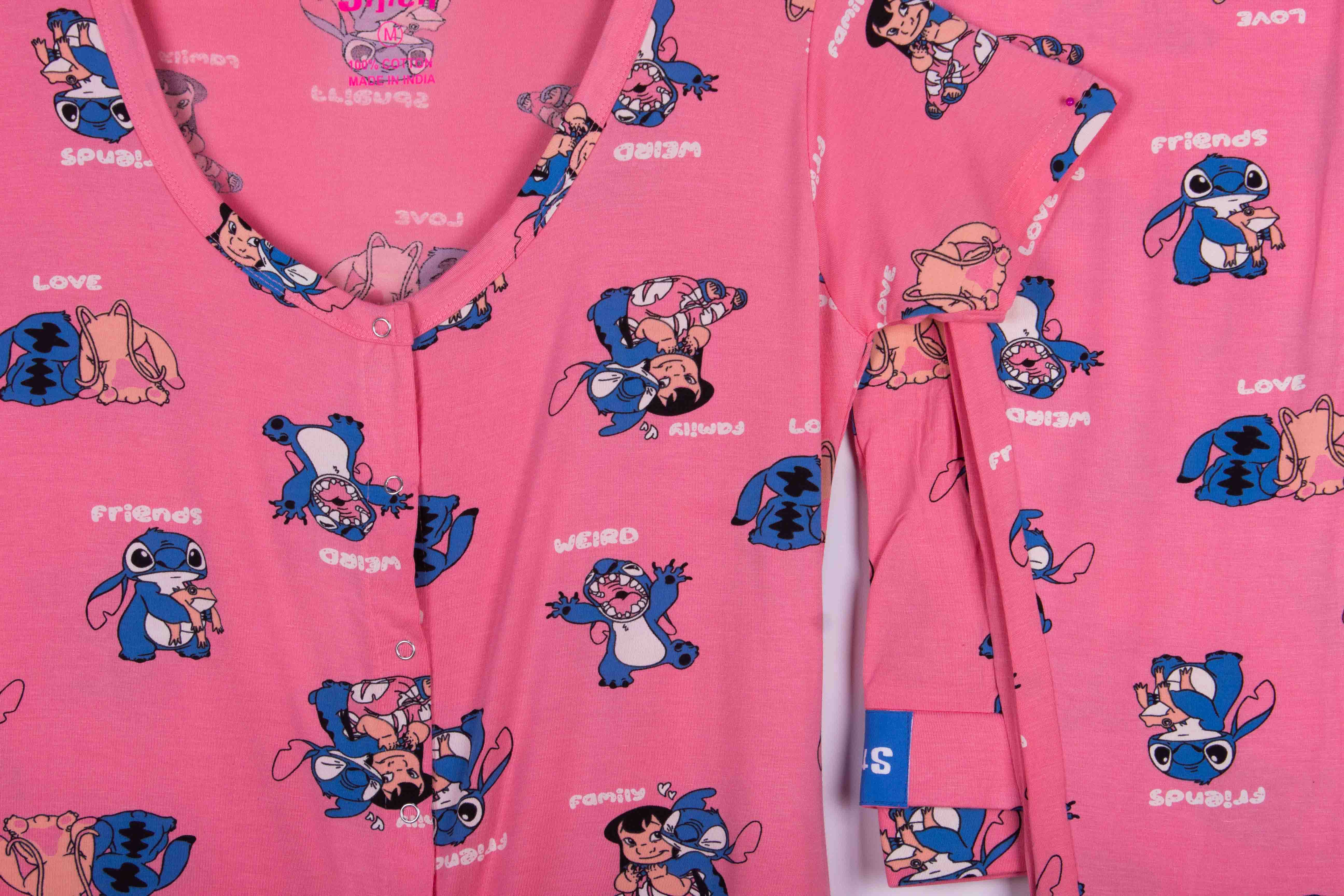 Weird Stitch Neon Pink Soft Cotton