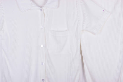 Classic White Ribbed 100% Cotton