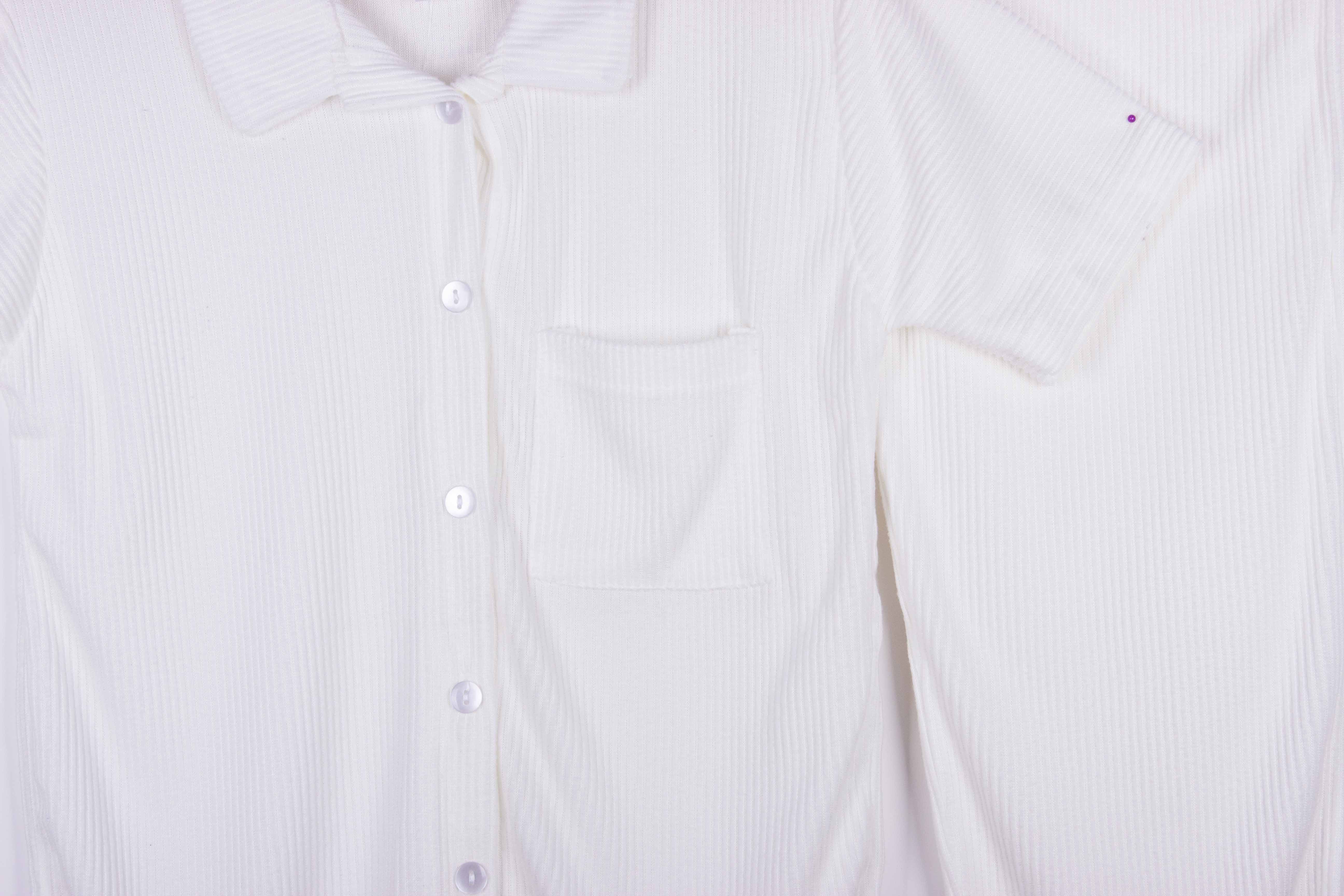 Classic White Ribbed 100% Cotton