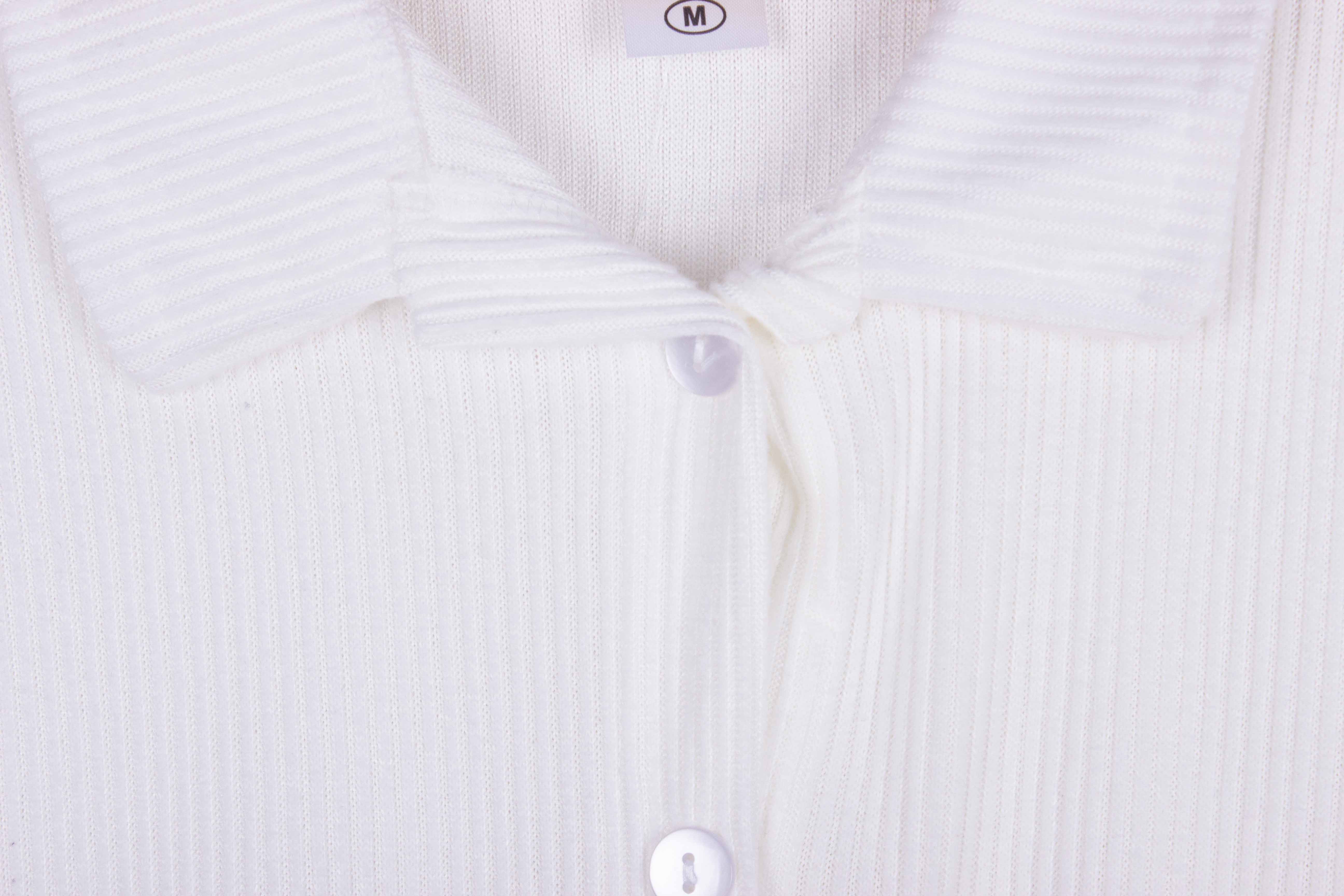 Classic White Ribbed 100% Cotton