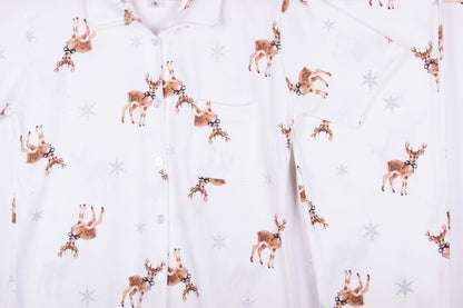 White Reindeer Snowflakes