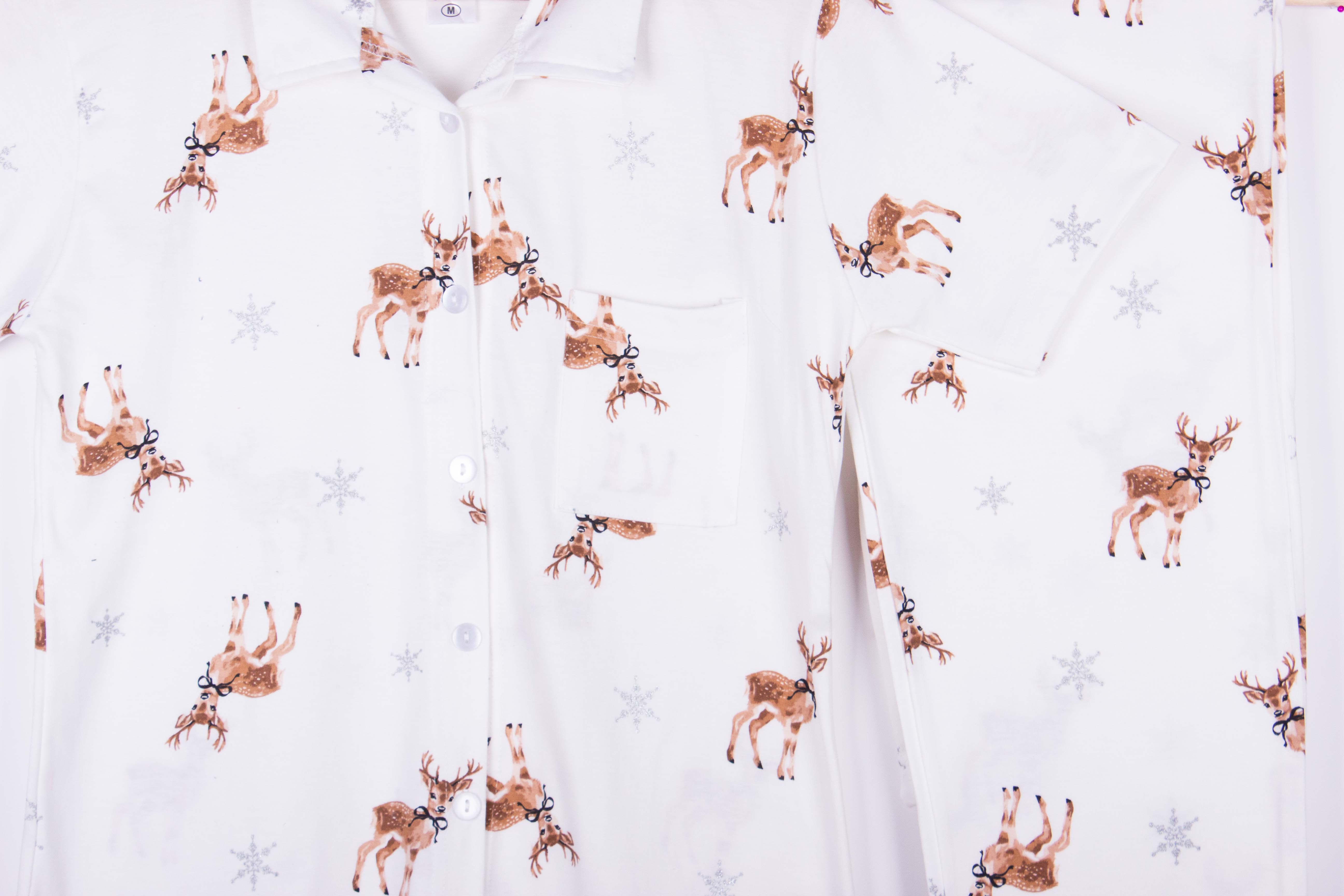 White Reindeer Snowflakes