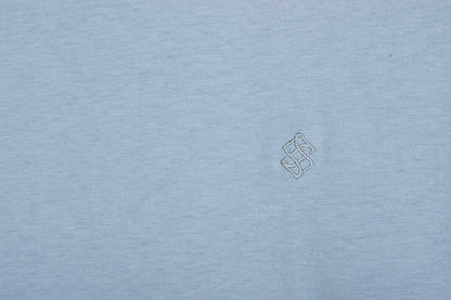 Light Blue Solid Cotton Pants